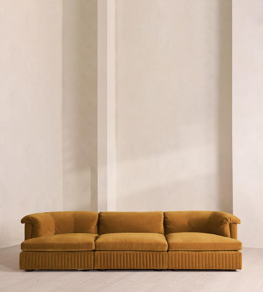 Oona Modular Sofa - Four Seater - Velvet Mustard UK - Listing - Image 1