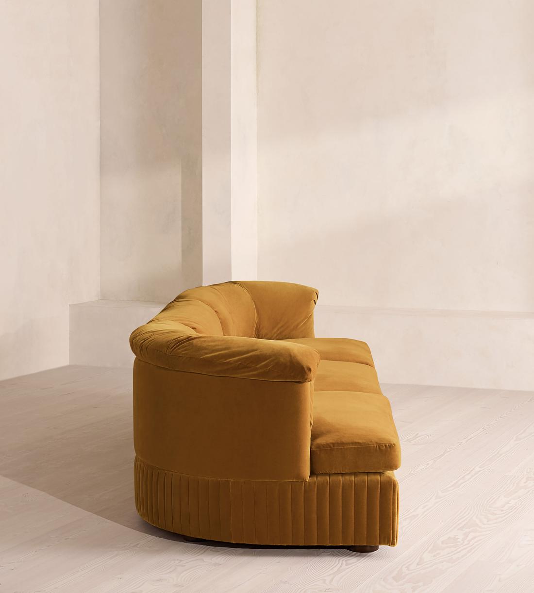 Oona Modular Sofa - Four Seater - Velvet Mustard UK - Images - Image 3