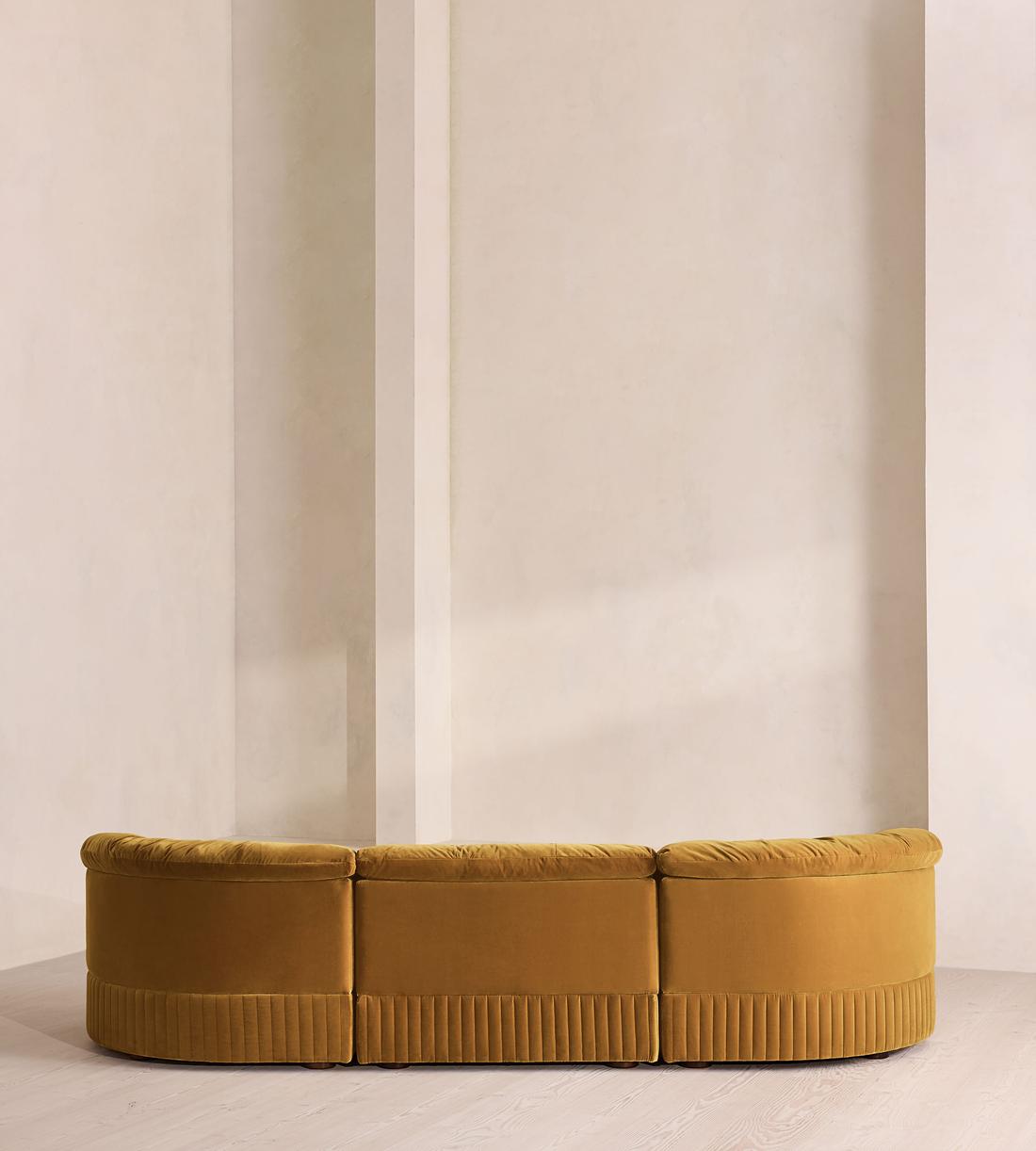 Oona Modular Sofa - Four Seater - Velvet Mustard UK - Images - Image 4