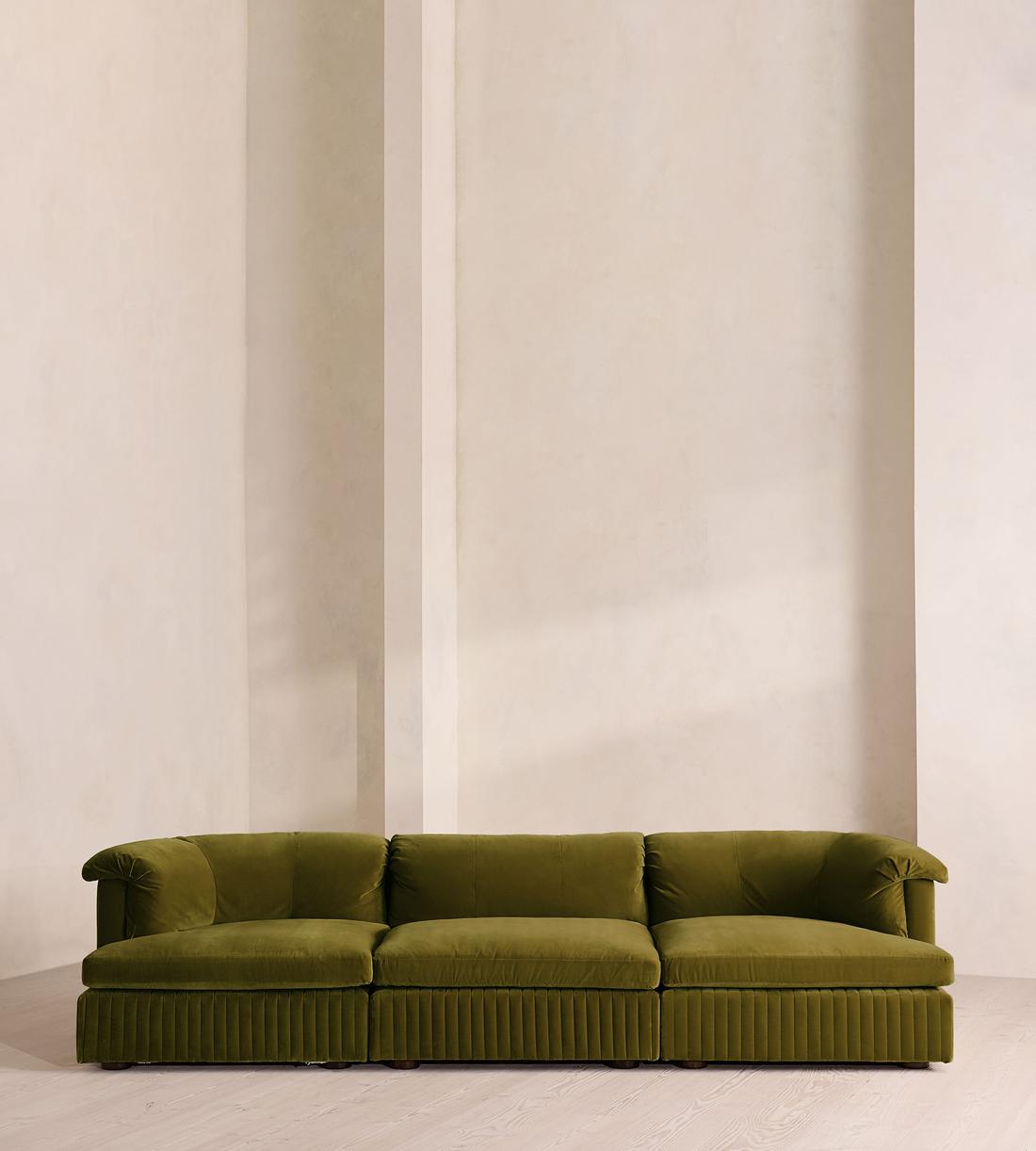 Oona Modular Sofa - Four Seater - Velvet Olive UK - Listing - Image 1