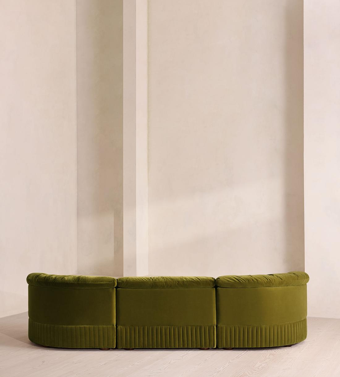 Oona Modular Sofa - Four Seater - Velvet Olive UK - Images - Image 4