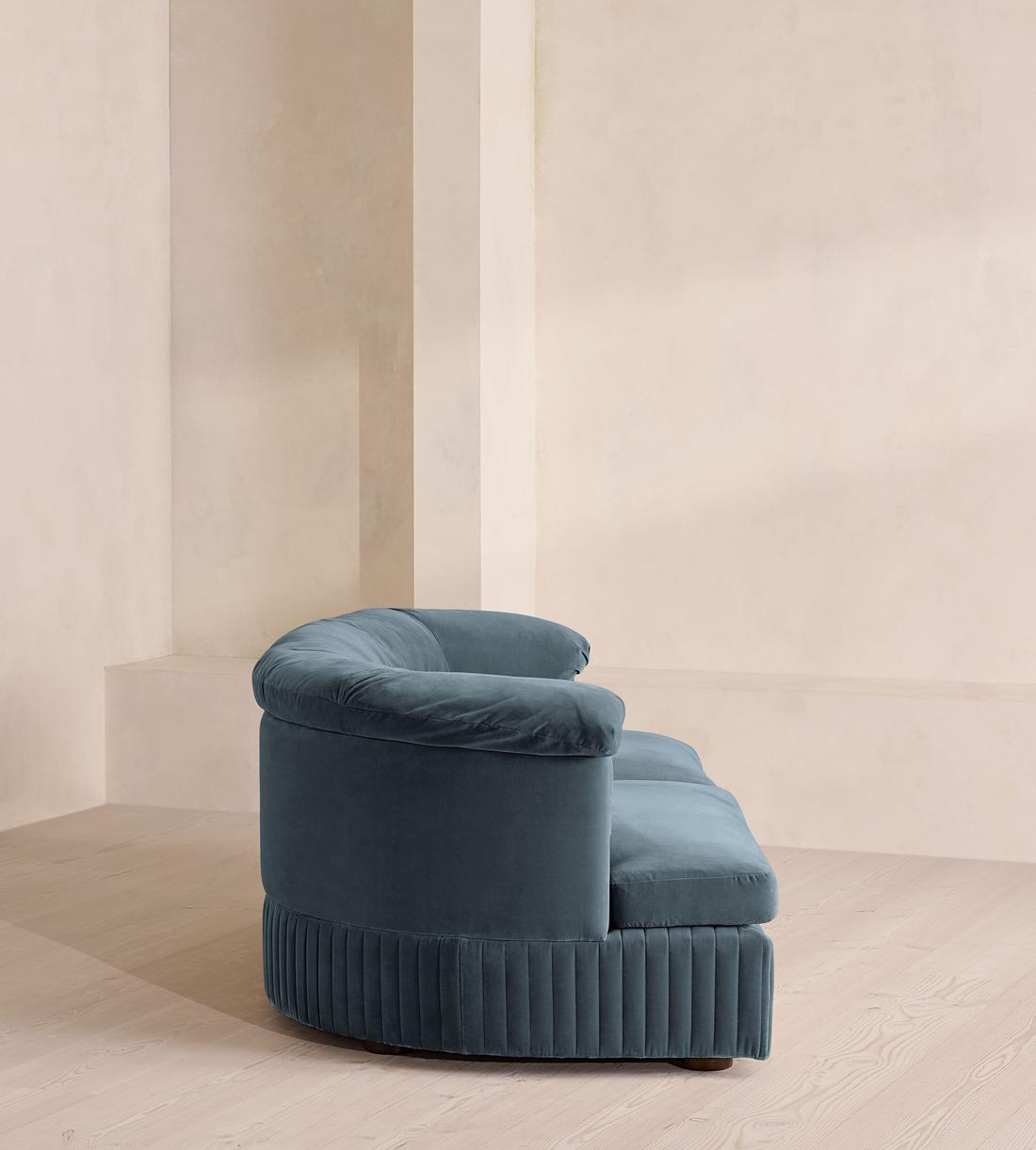 Oona Modular Sofa - Three Seater - Velvet Grey Blue UK - Images - Image 3