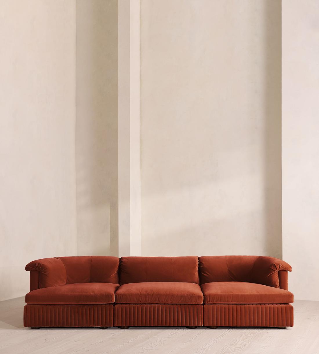 Oona Modular Sofa - Four Seater - Velvet Rust UK - Listing - Image 1