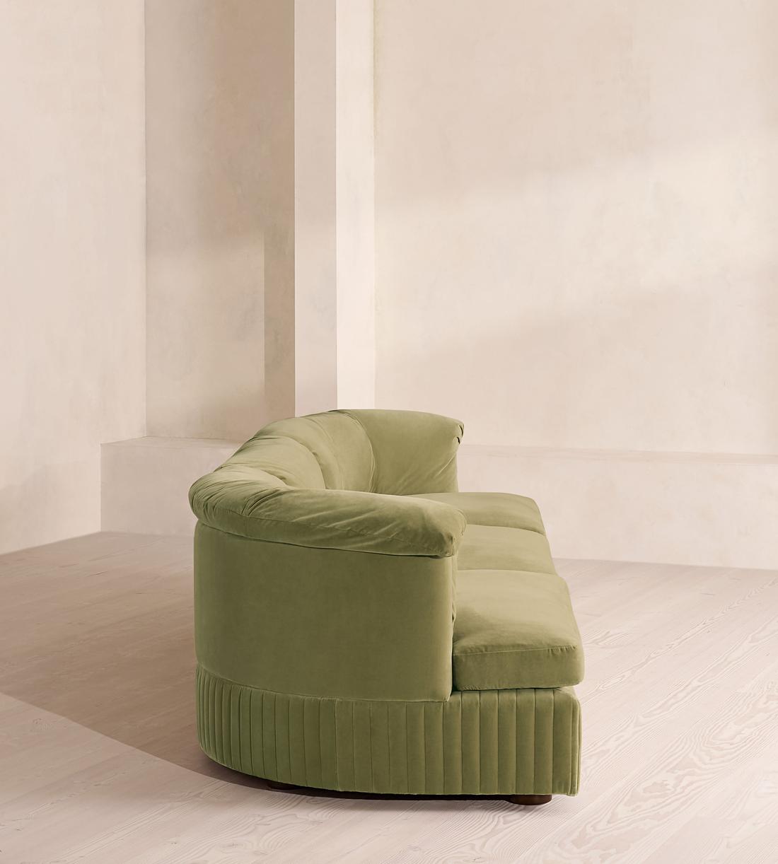 Oona Sectional Sofa - Four Seater - Velvet Lichen - US - Images - Image 3