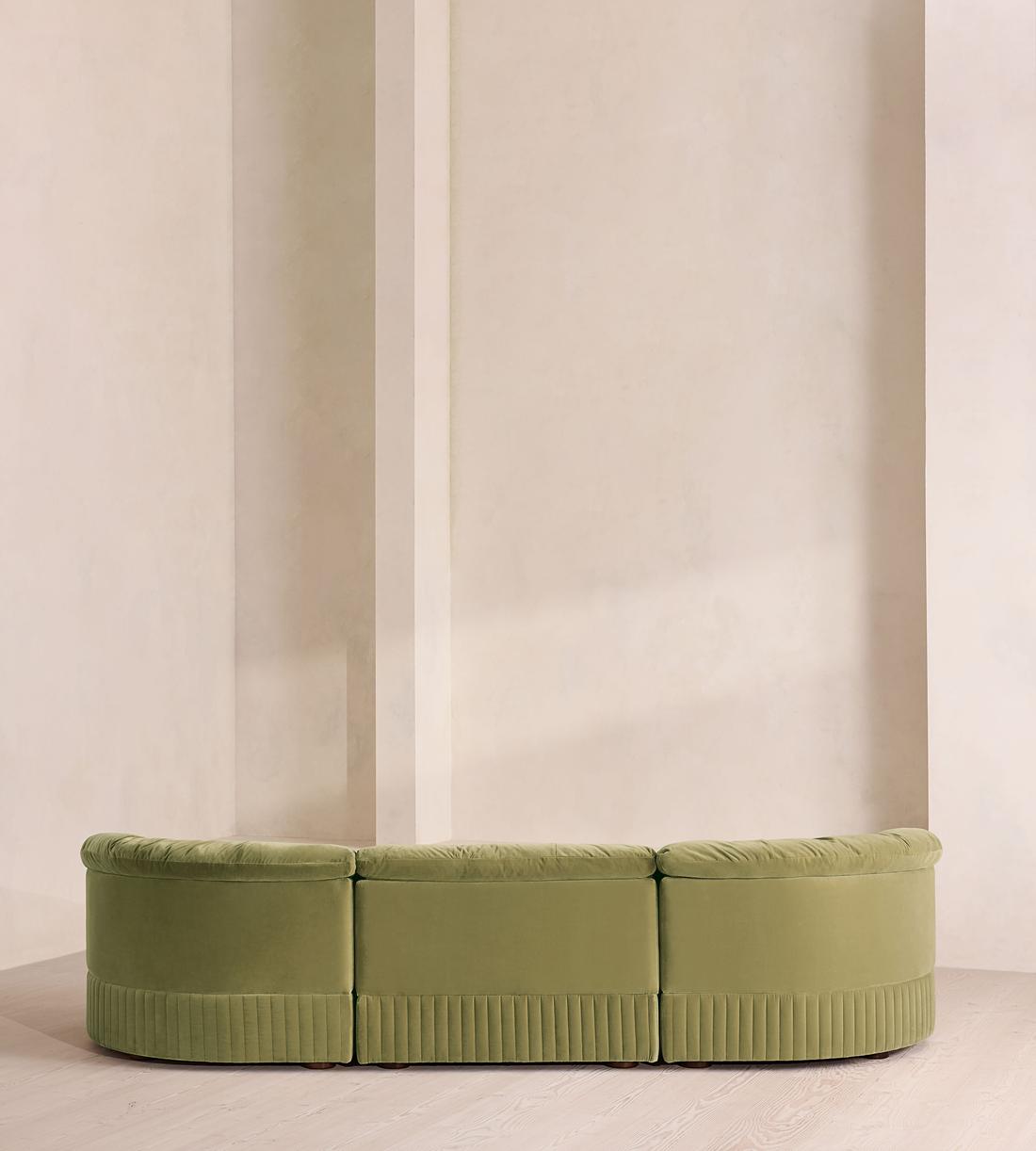 Oona Sectional Sofa - Four Seater - Velvet Lichen - US - Images - Image 4