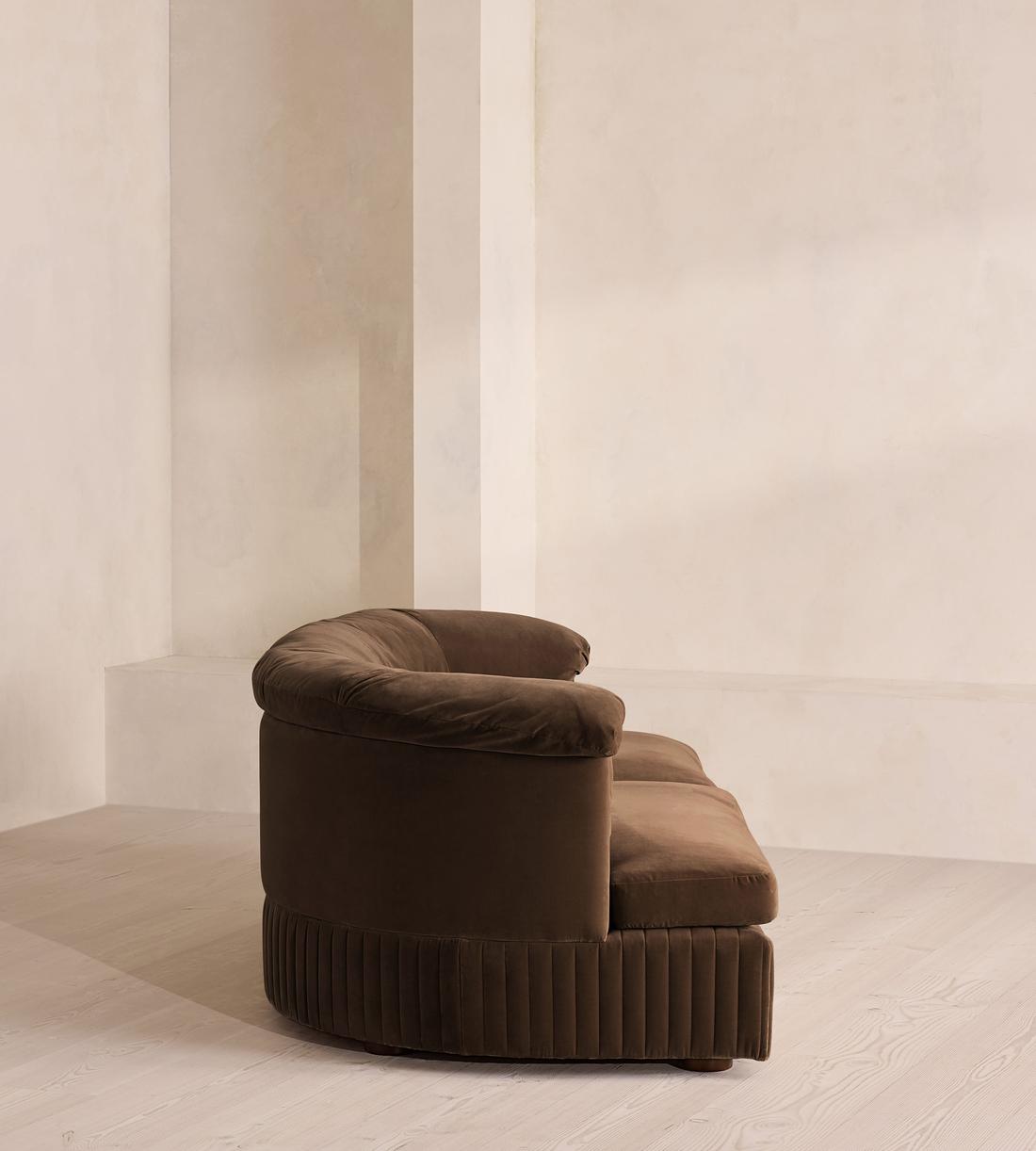 Oona Modular Sofa - Three Seater - Velvet - Chocolate UK - Images - Image 3
