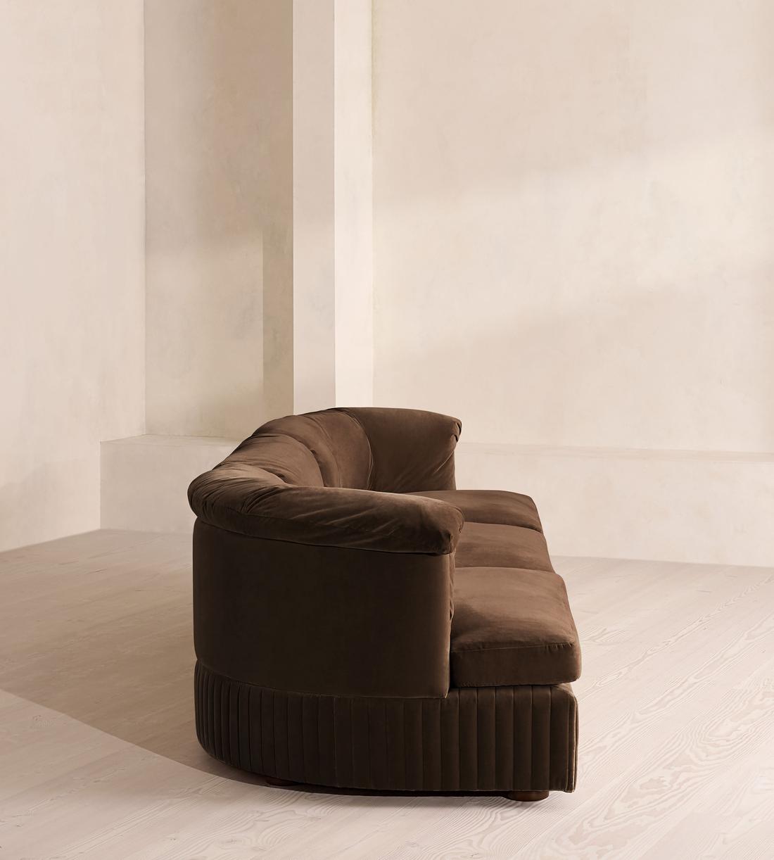 Oona Modular Sofa - Four Seater - Velvet - Chocolate UK - Images - Image 3