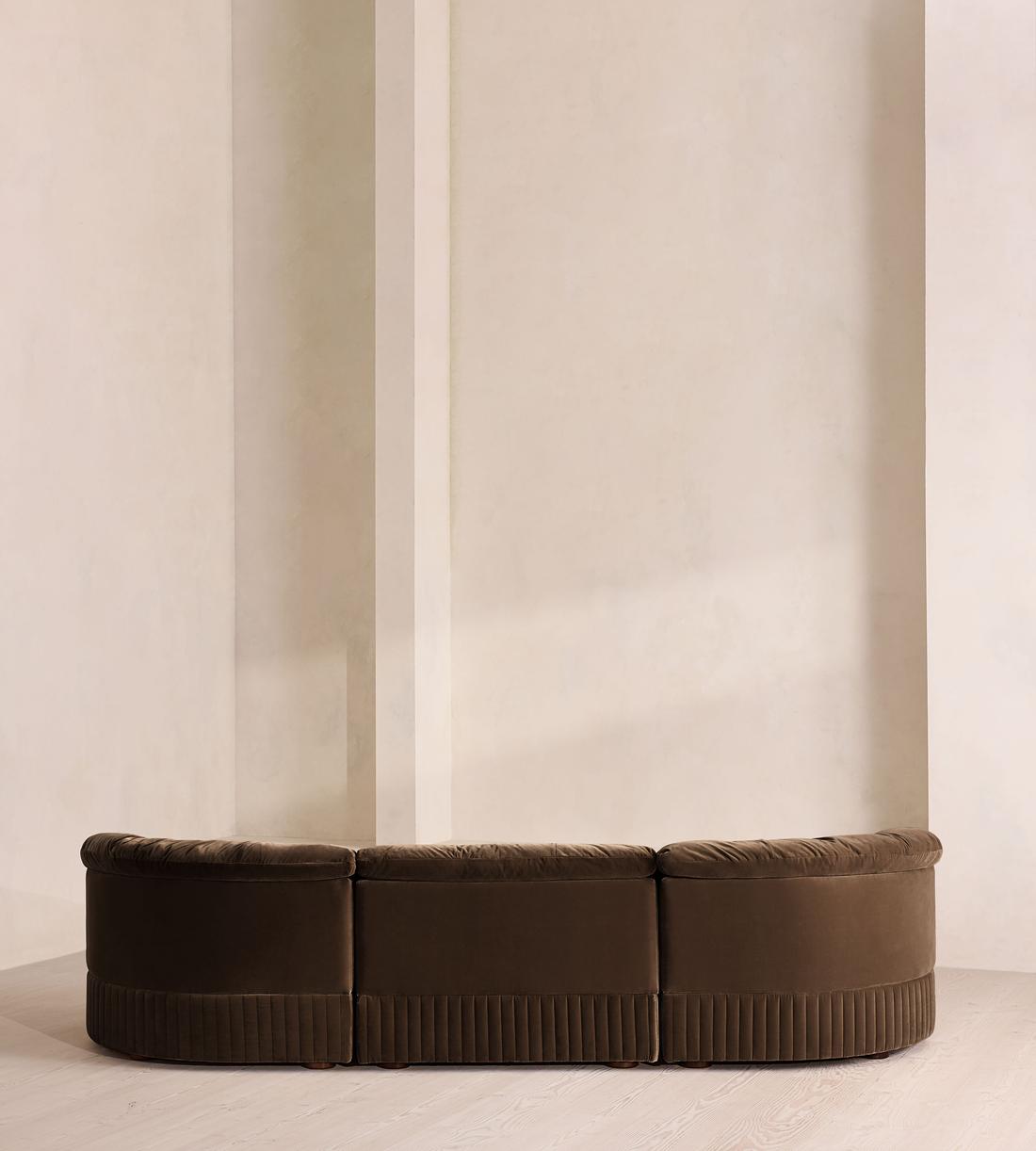 Oona Modular Sofa - Four Seater - Velvet - Chocolate UK - Images - Image 4