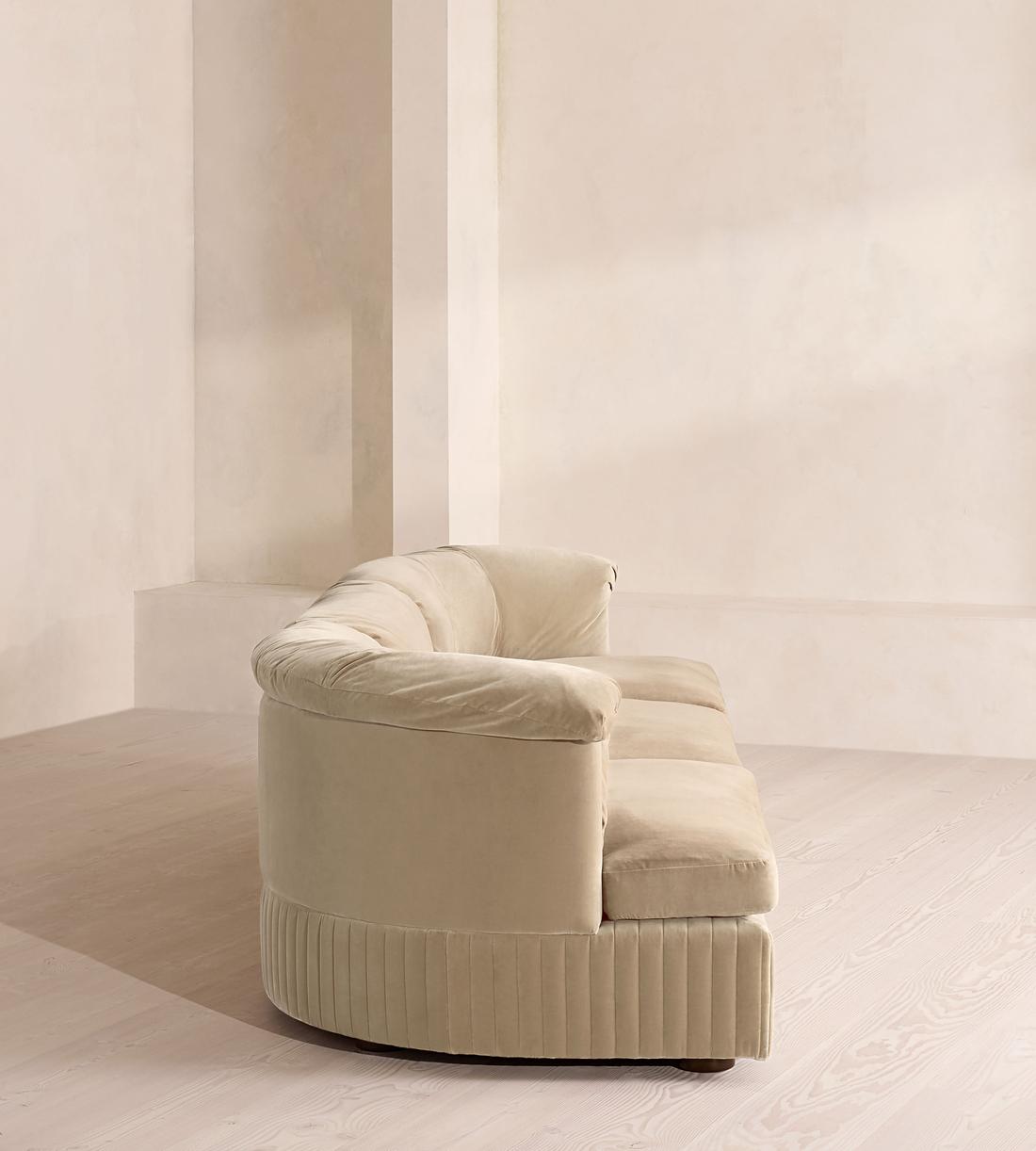 Oona Modular Sofa - Four Seater - Velvet - Oyster - UK - Images - Image 3