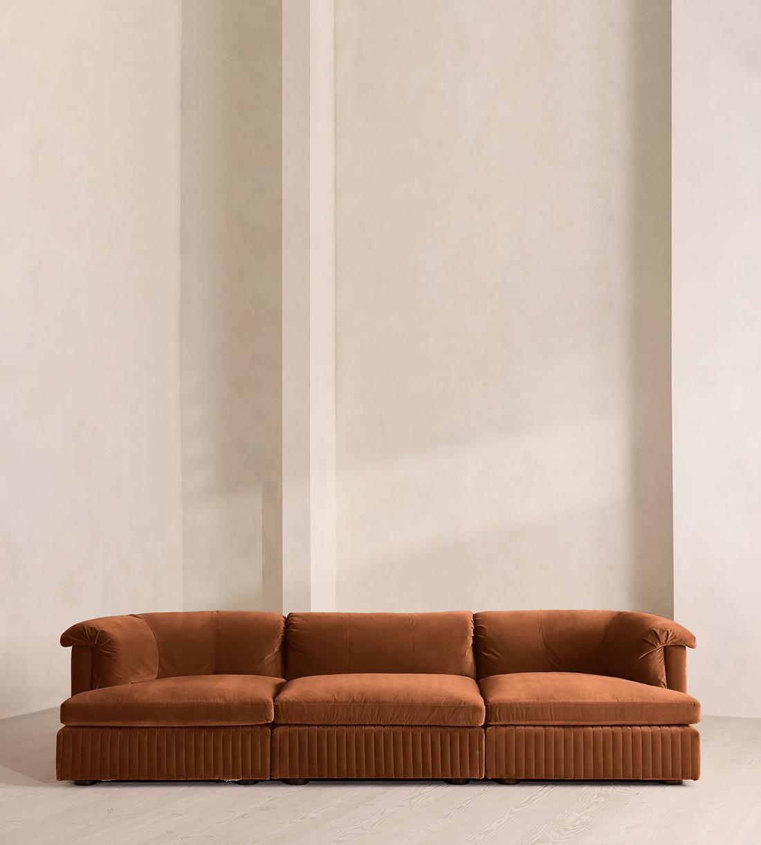Oona Modular Sofa - Four Seater - Velvet - Cinnamon - UK - Listing - Image 1