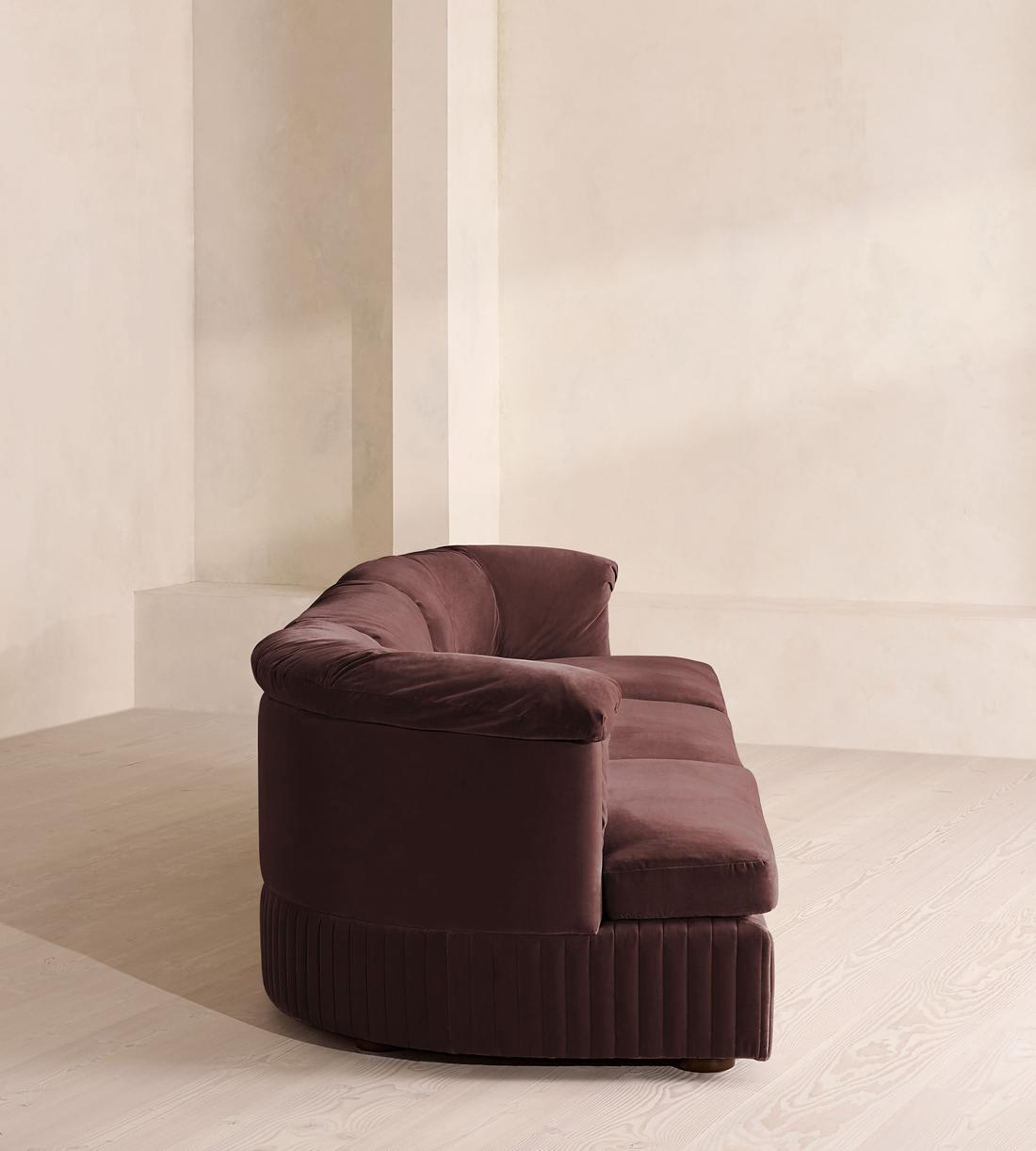 Oona Modular Sofa - Four Seater - Velvet - Aubergine - UK - Images - Image 3