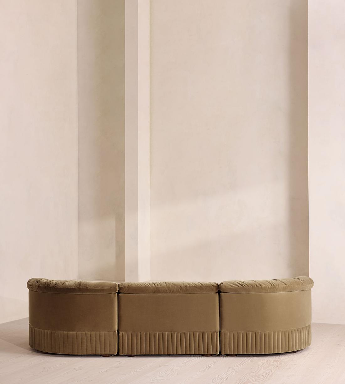 Oona Deep Sit Sectional Sofa - Four Seater - Velvet - Truffle - US - Images - Image 4