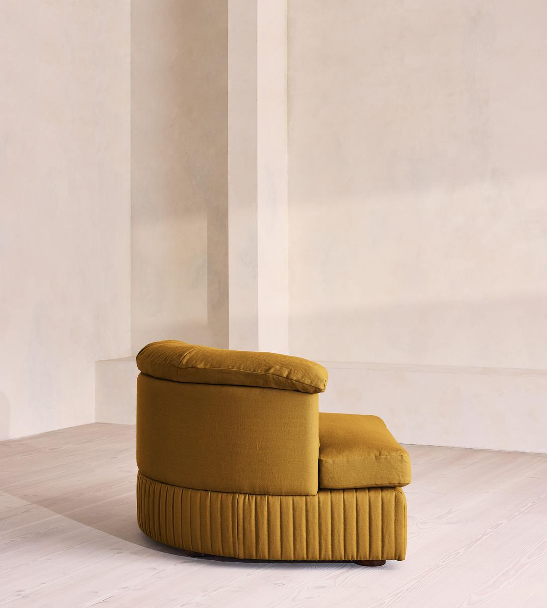 Oona Sectional Sofa - Corner Module - Linen - Turmeric - US - Image 3