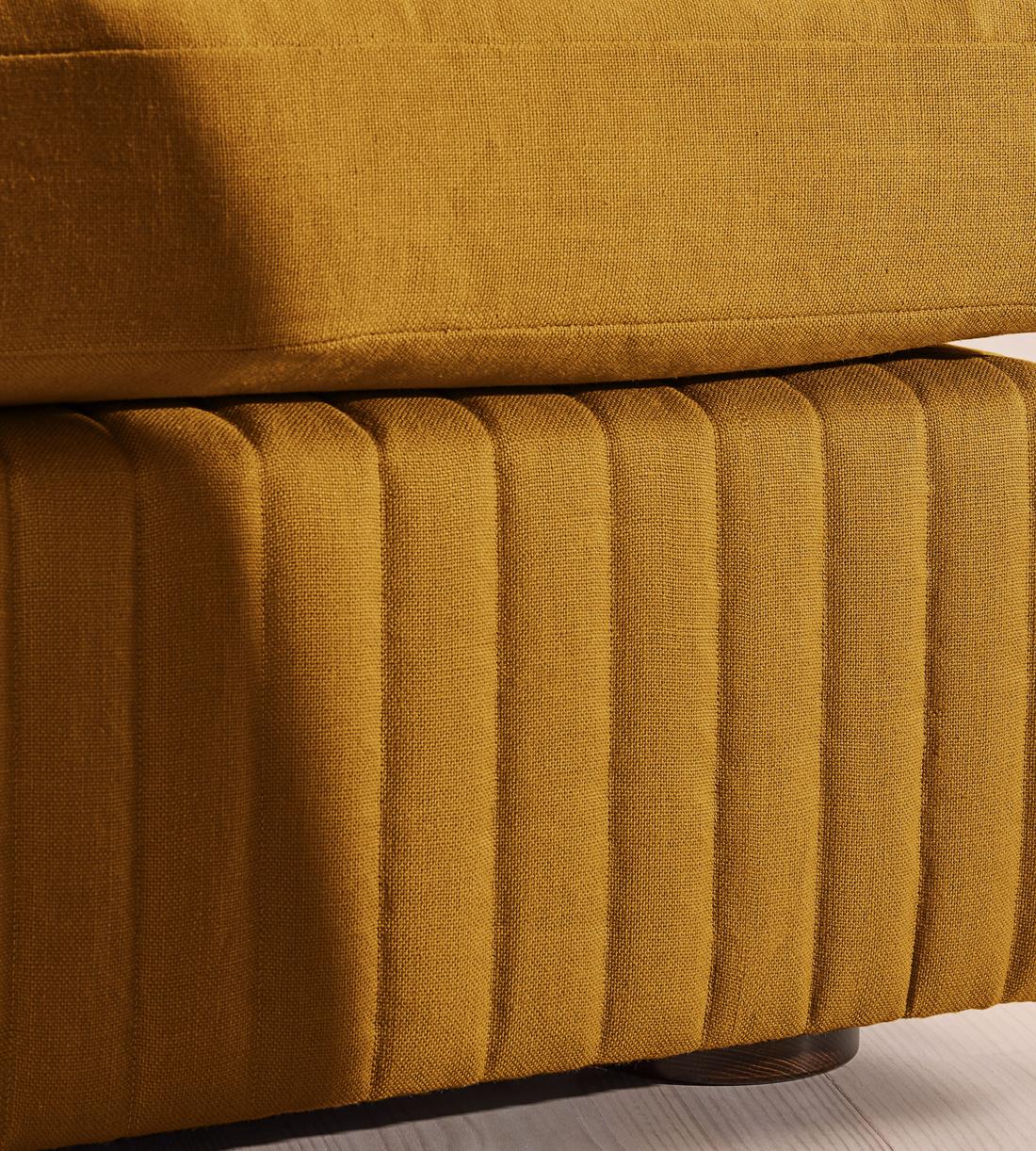 Oona Sectional Sofa - Four Seater - Linen - Turmeric - US - Images - Image 5