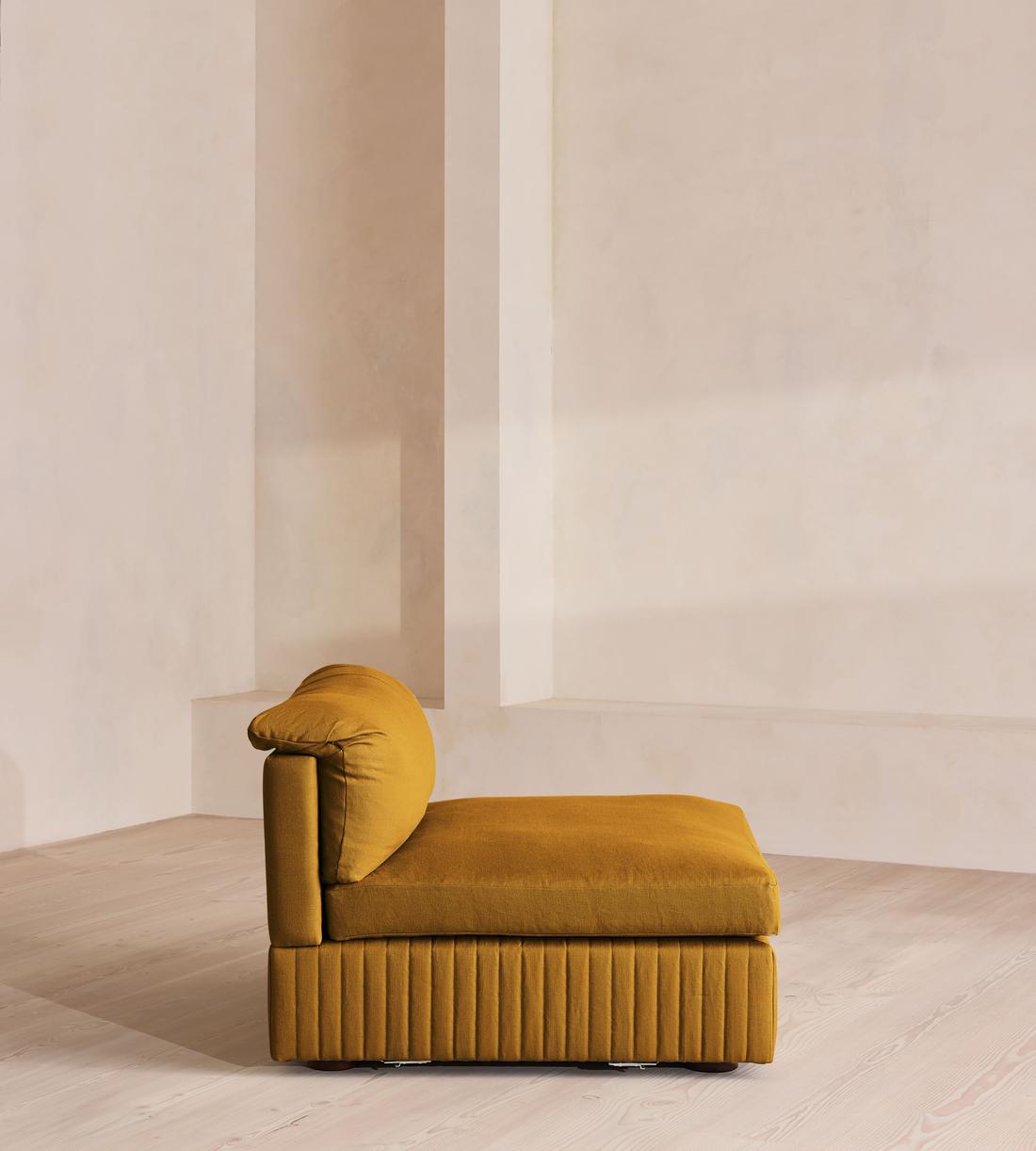 Oona Sectional Sofa - Left Arm Module - Linen - Turmeric - US - Image 7