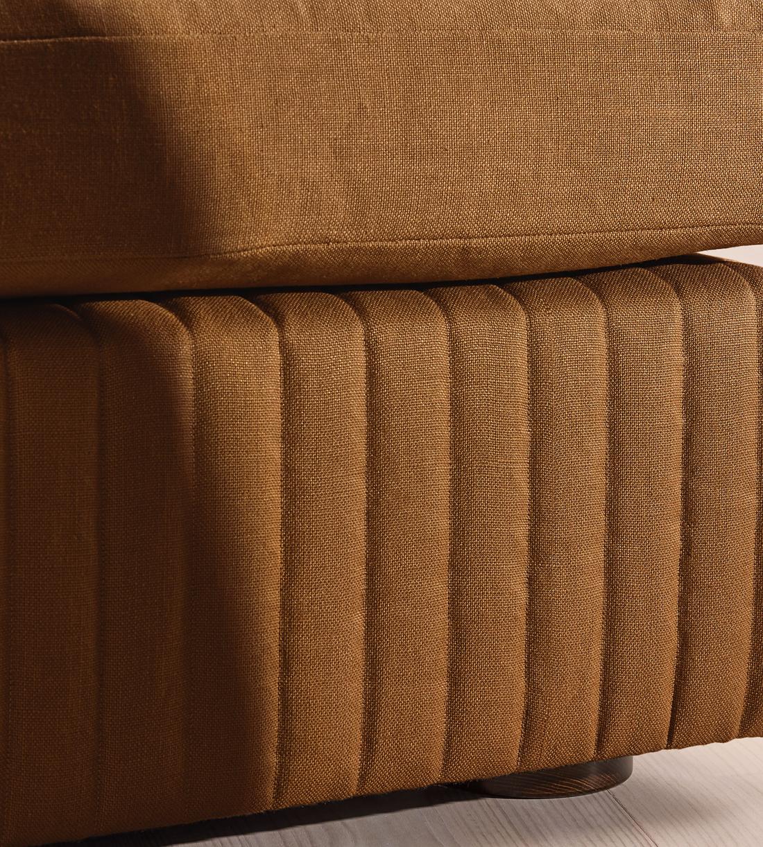 Oona Sectional Sofa - Three Seater - Linen - Terracotta - US - Images - Image 6