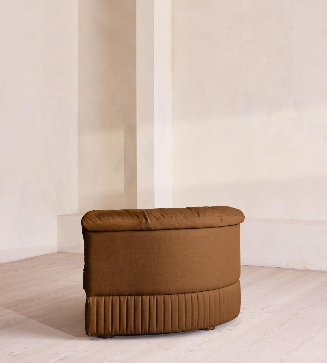 Oona Sectional Sofa - Left Arm Module - Linen - Terracotta - US - Image 4