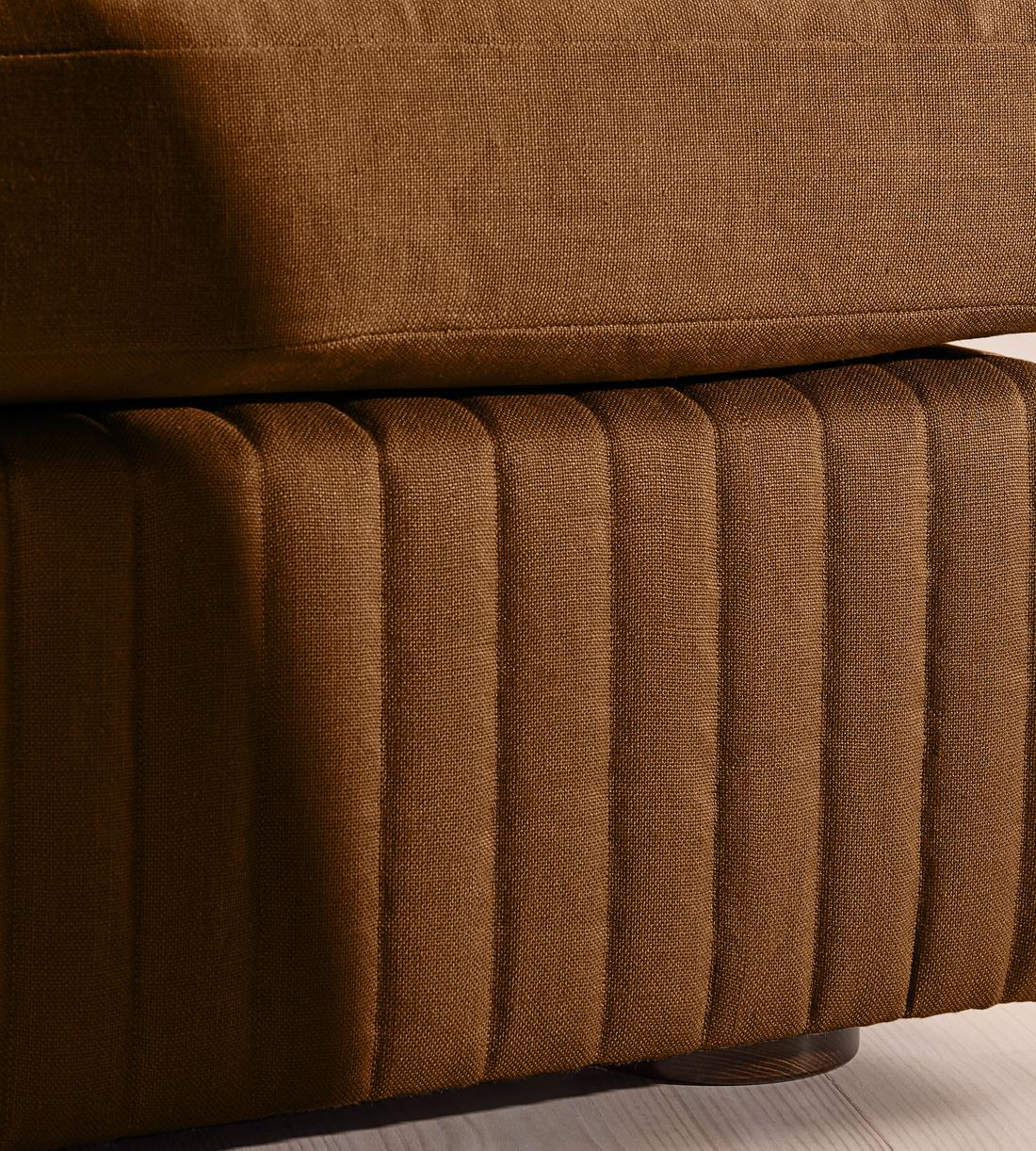 Oona Sectional Sofa - Left Arm Module - Linen - Terracotta - US - Image 5