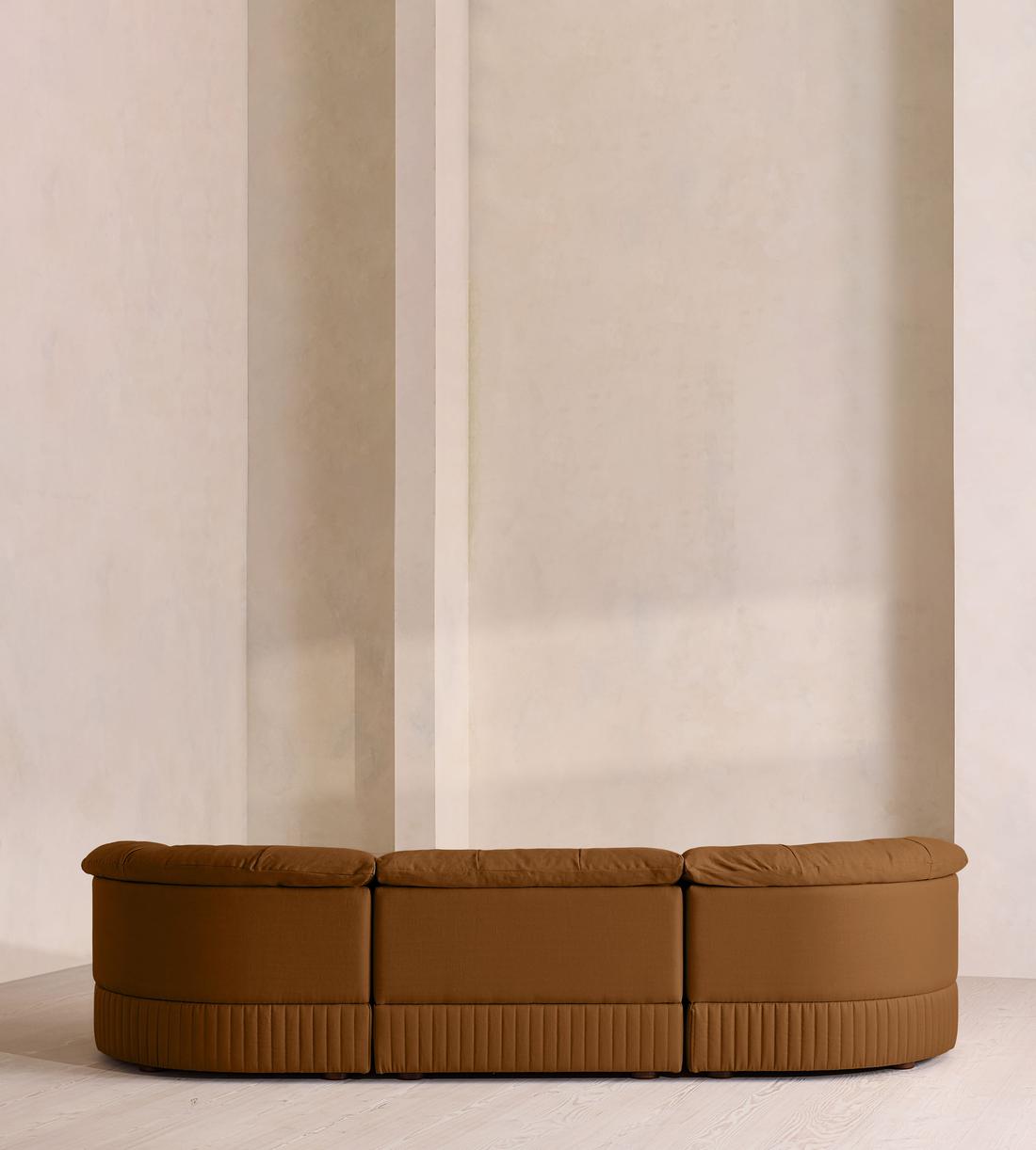 Oona Deep Sit Modular Sofa - Four Seater - Linen - Terracotta - UK - Images - Image 4