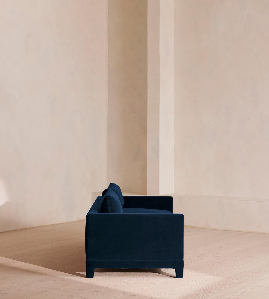 Ashford Three Seater Sofa - Velvet - Royal Blue - Images - Image 3