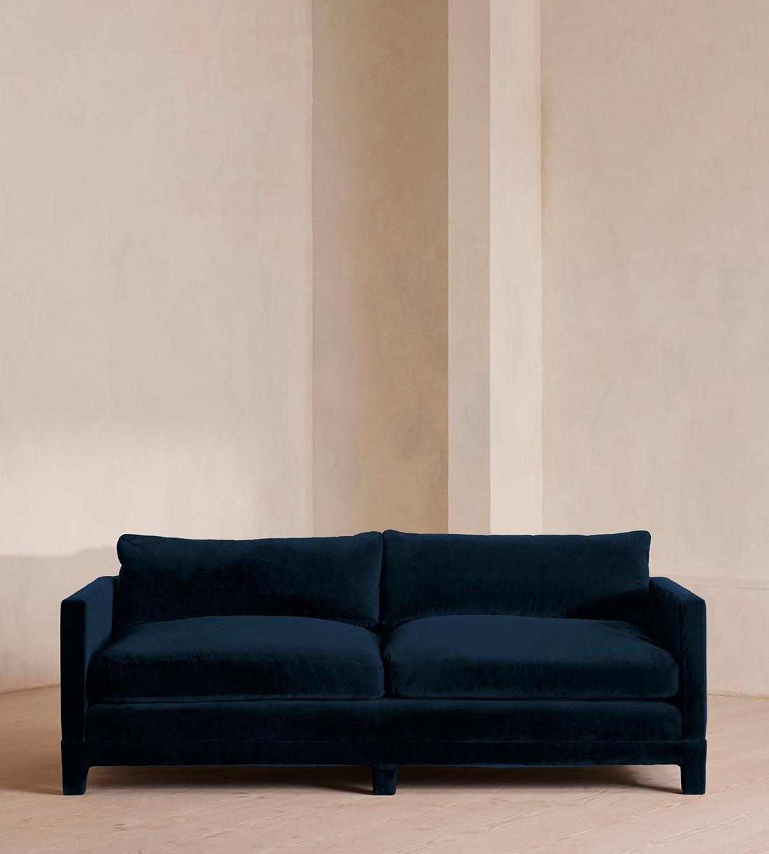 Ashford Three Seater Sofa - Velvet - Royal Blue - Listing - Image 1