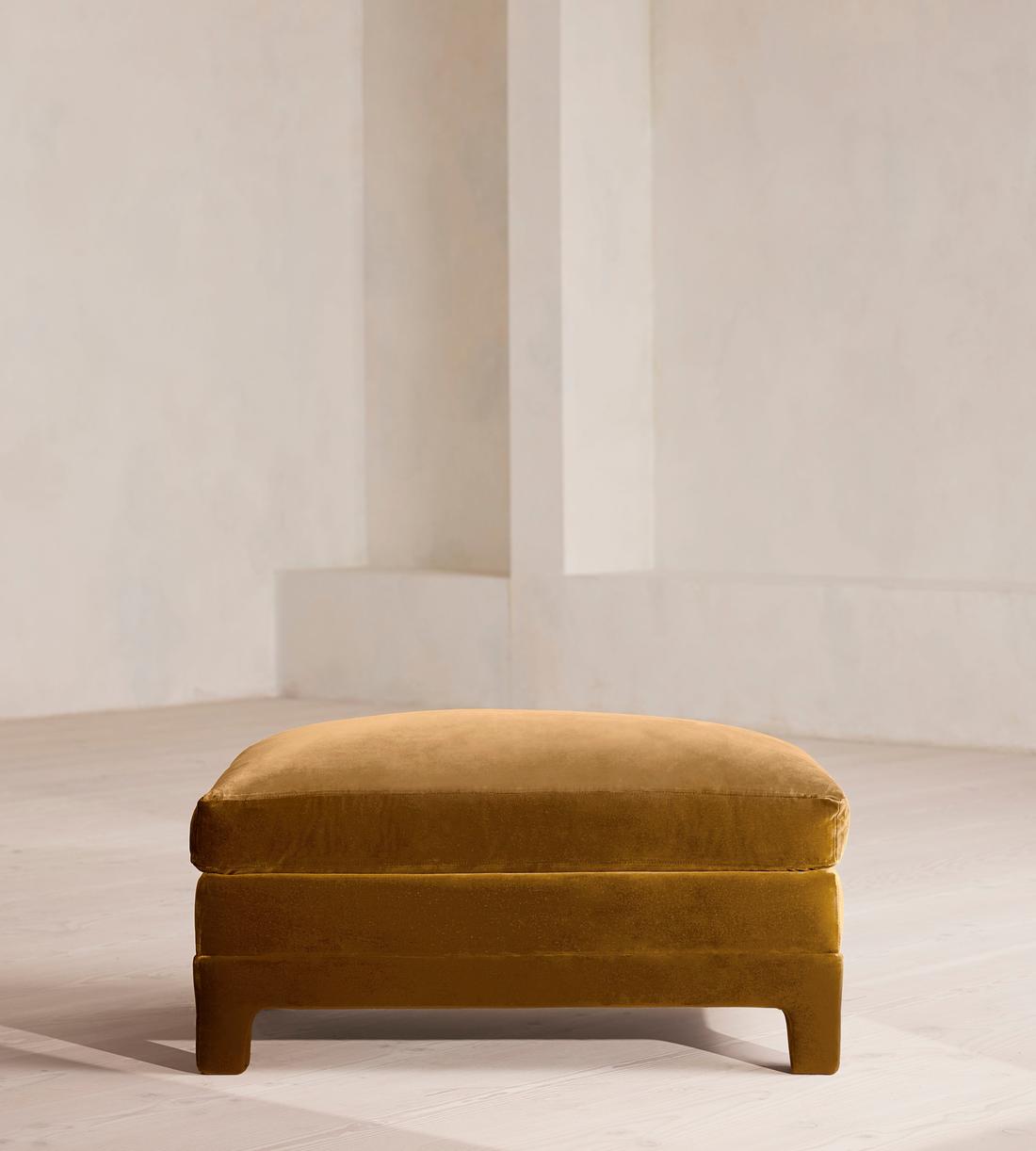 Ashford Ottoman - Velvet - Mustard - Listing - Image 2