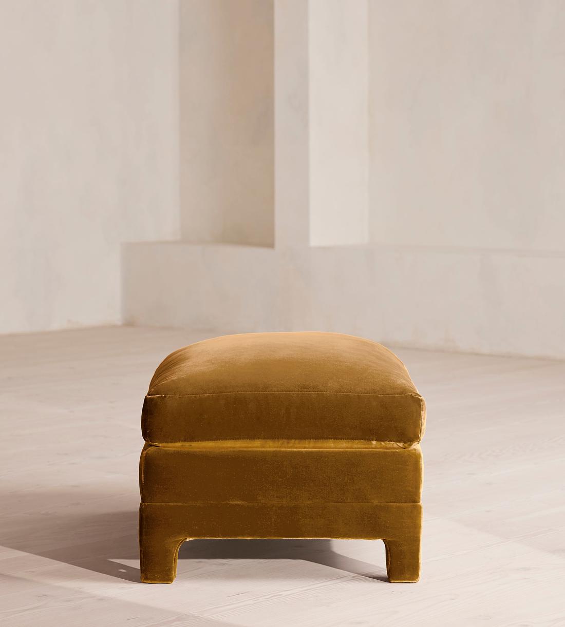 Ashford Ottoman - Velvet - Mustard - Images - Image 3