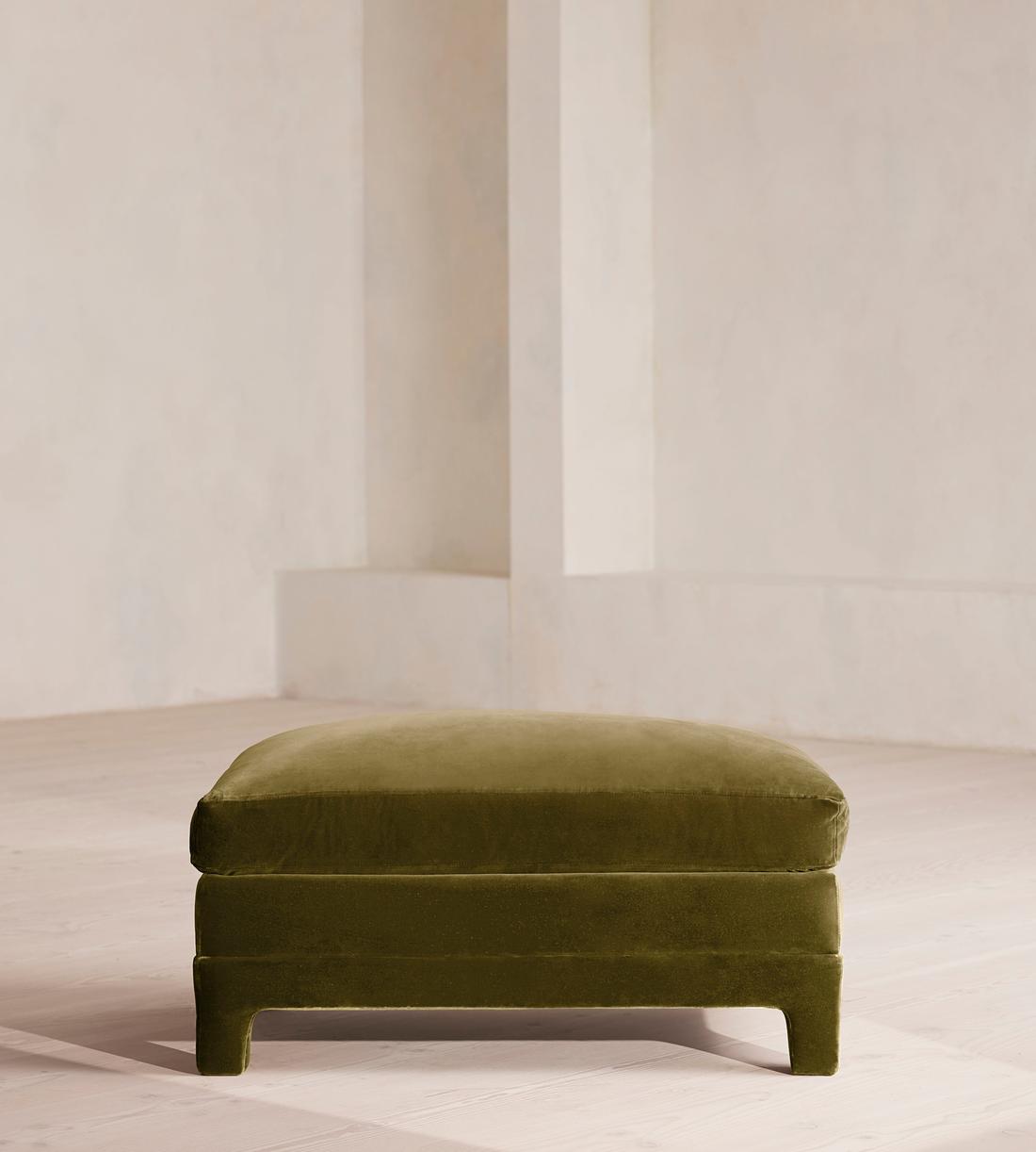 Ashford Ottoman - Velvet - Olive - Listing - Image 2