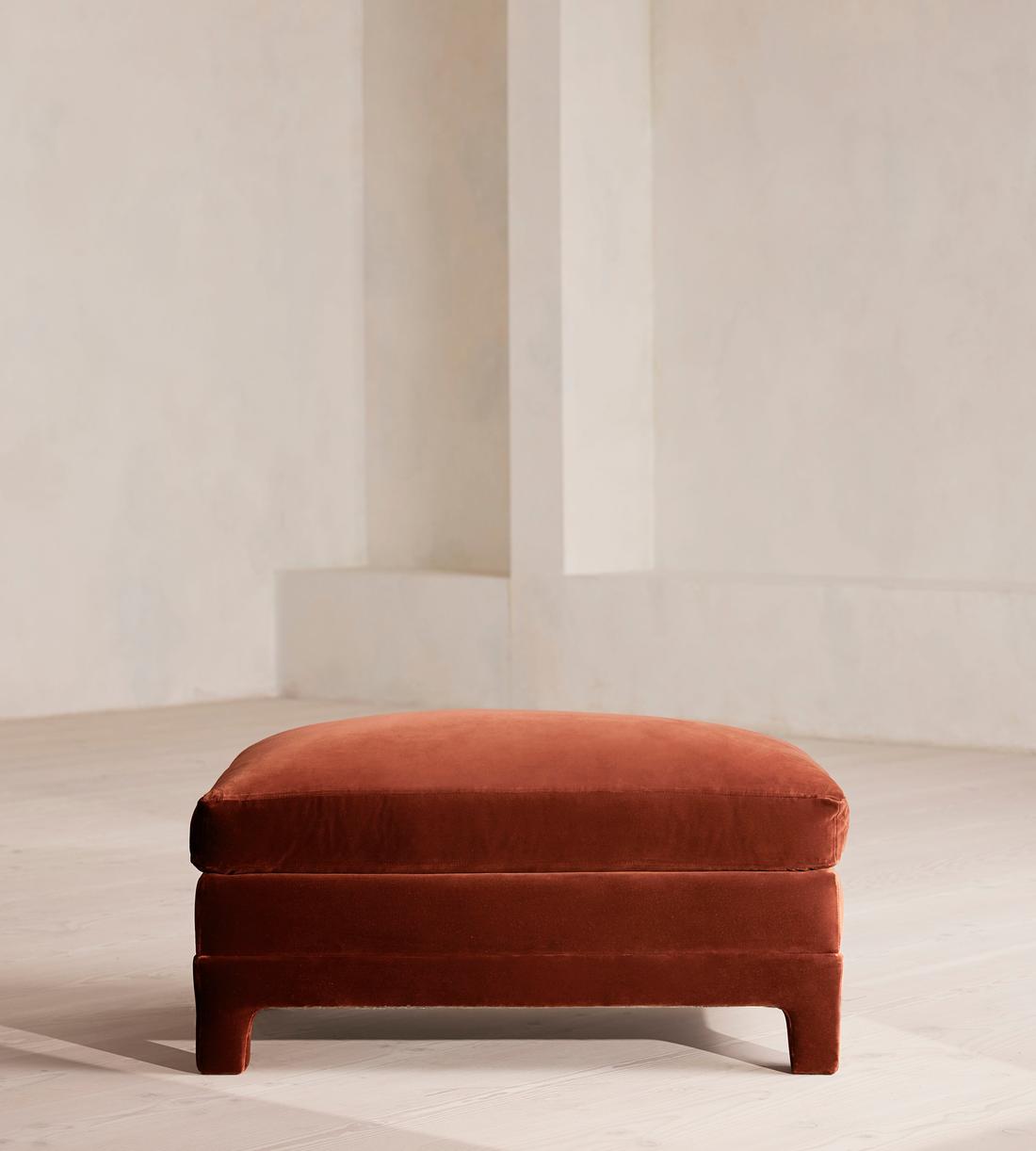 Ashford Ottoman Velvet - Rust - Listing - Image 2
