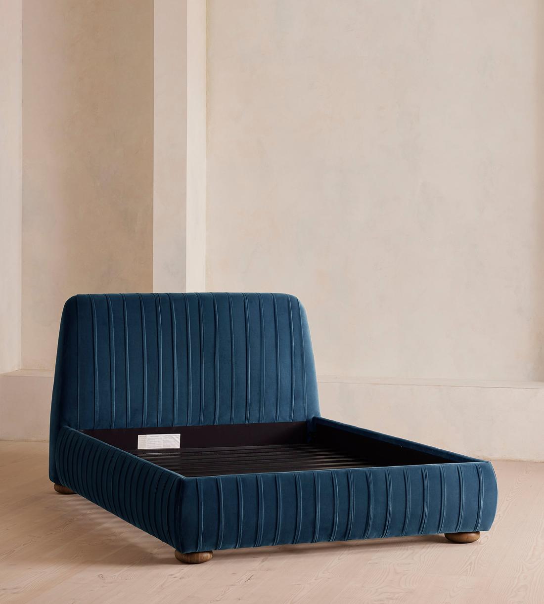 Vivienne Bed - Double - Velvet - Royal Blue - Images - Image 4
