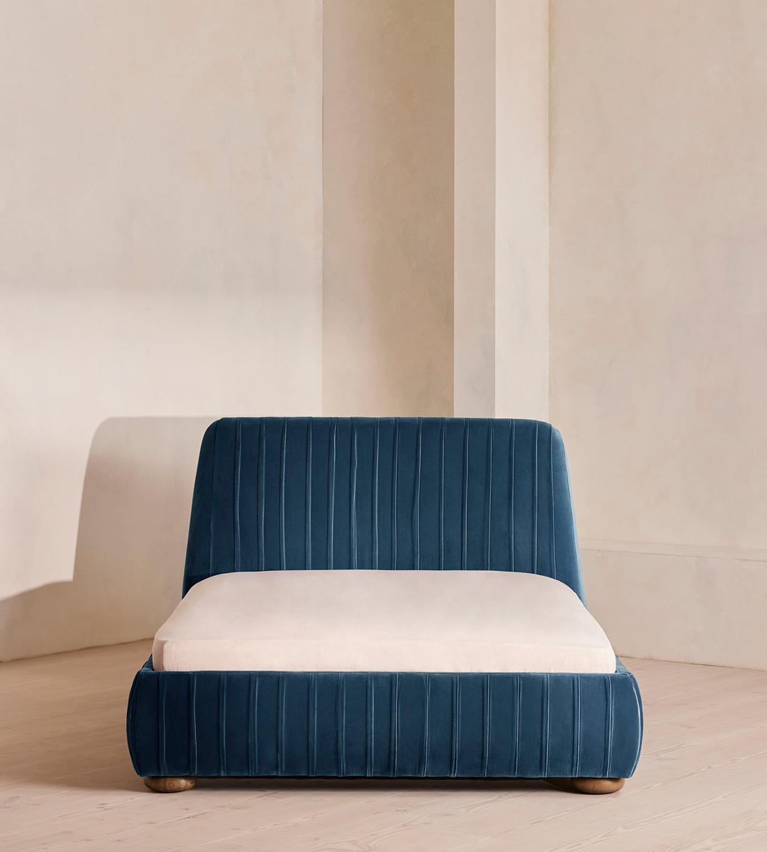 Vivienne Bed - Double - Velvet - Royal Blue - Listing - Image 2