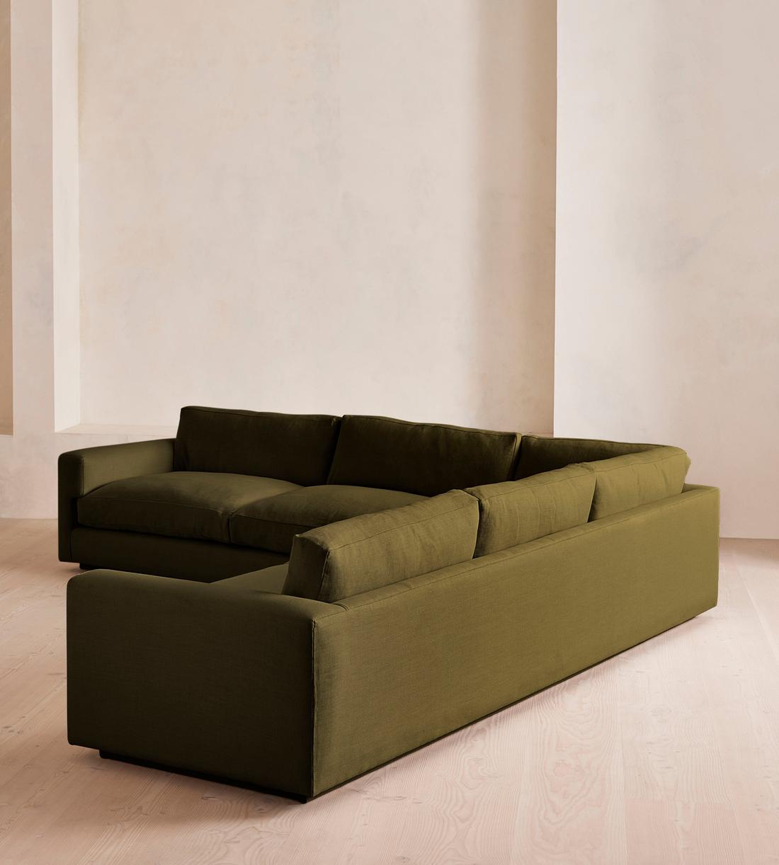 Mossley Corner Sofa - Linen - Olive - US - Images - Image 3