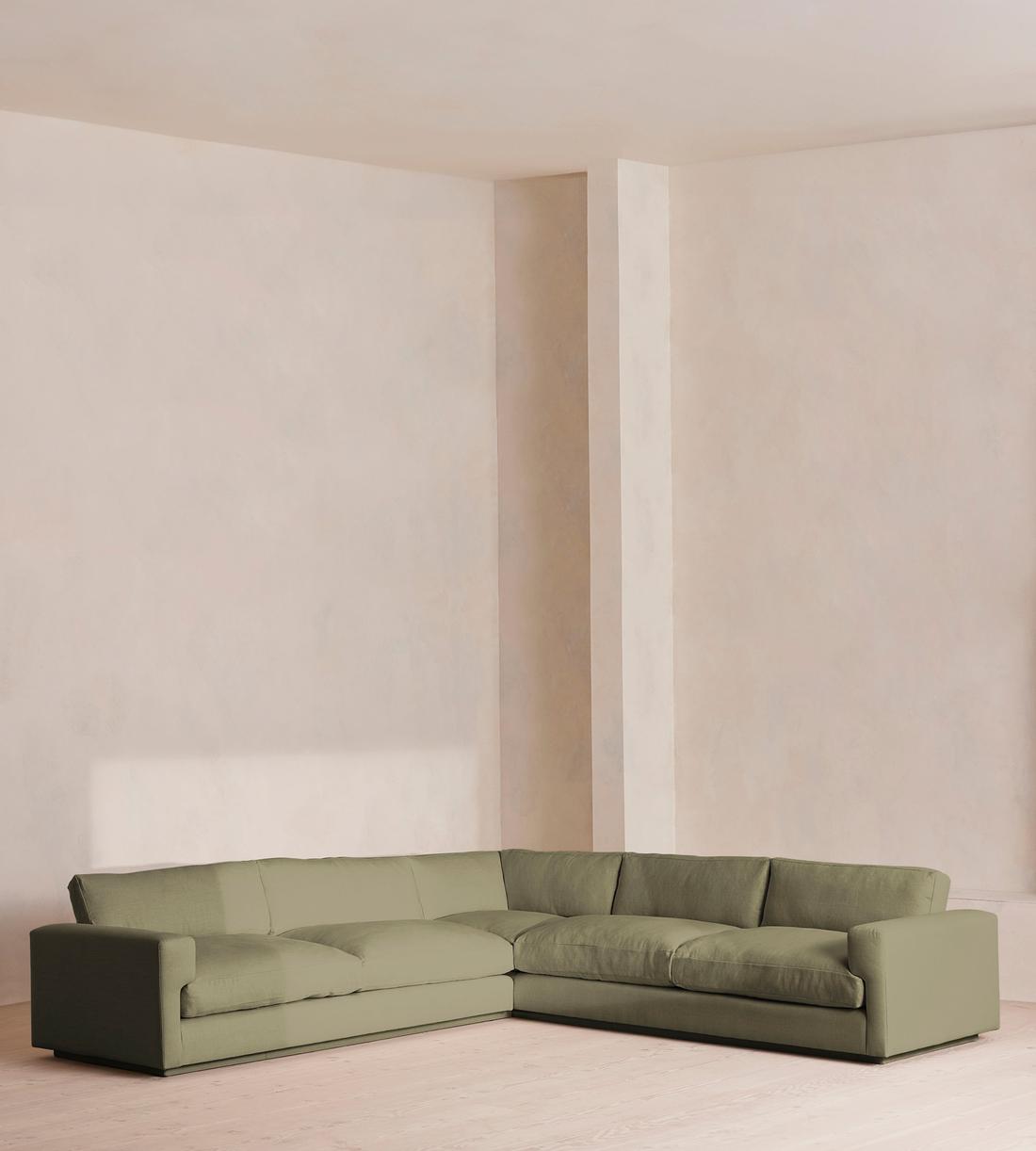 Mossley Corner Sofa - Linen - Sage - Listing - Image 2