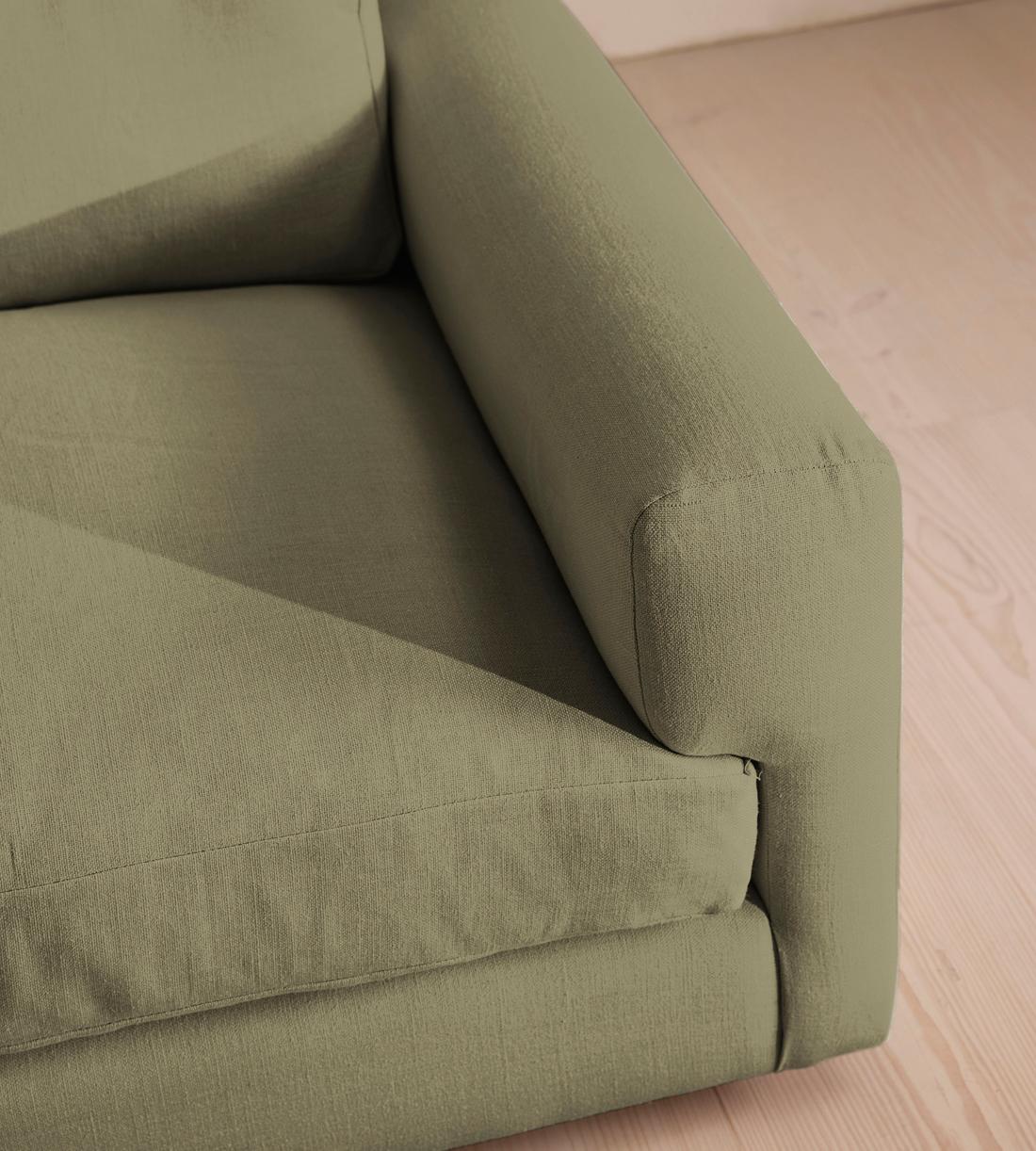 Mossley Corner Sofa - Linen - Sage - Images - Image 5
