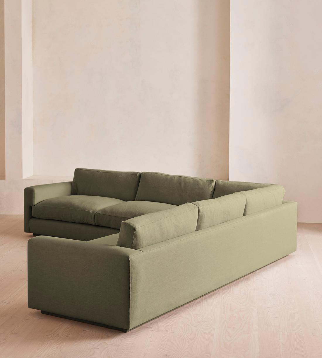 Mossley Corner Sofa - Linen - Sage - US - Images - Image 3