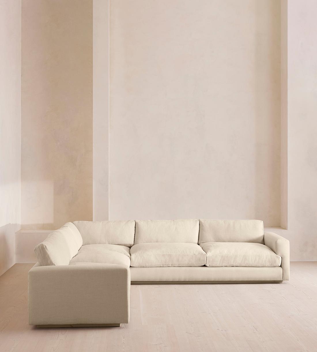 Mossley Corner Sofa - Linen - Bisque - Listing - Image 1
