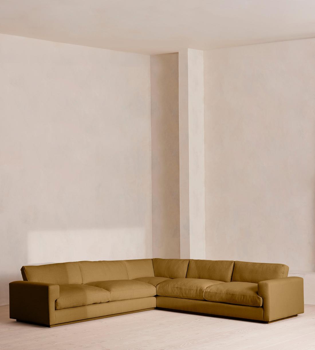 Mossley Corner Sofa - Linen - Ochre - Listing - Image 2