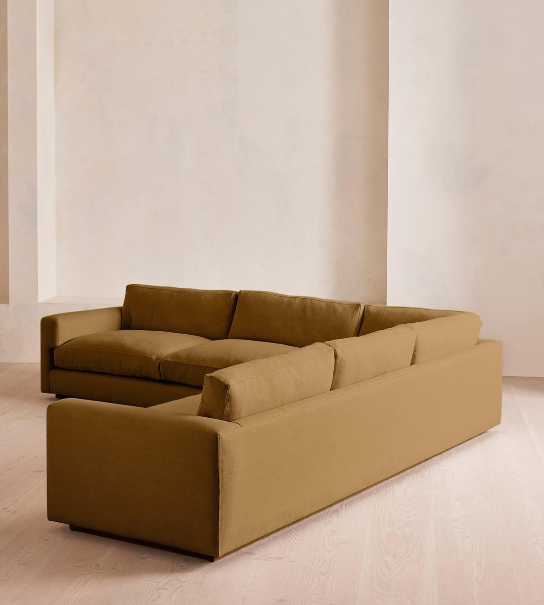 Mossley Corner Sofa - Linen - Ochre - US - Images - Image 3