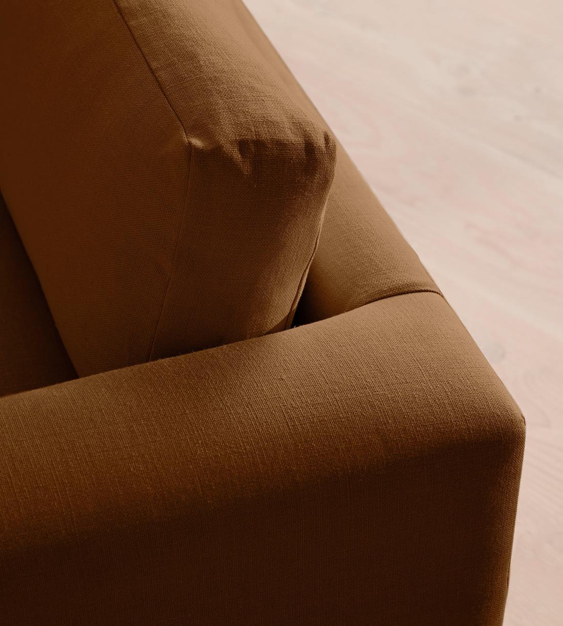 Mossley Corner Sofa - Linen - Terracotta - US - Images - Image 6