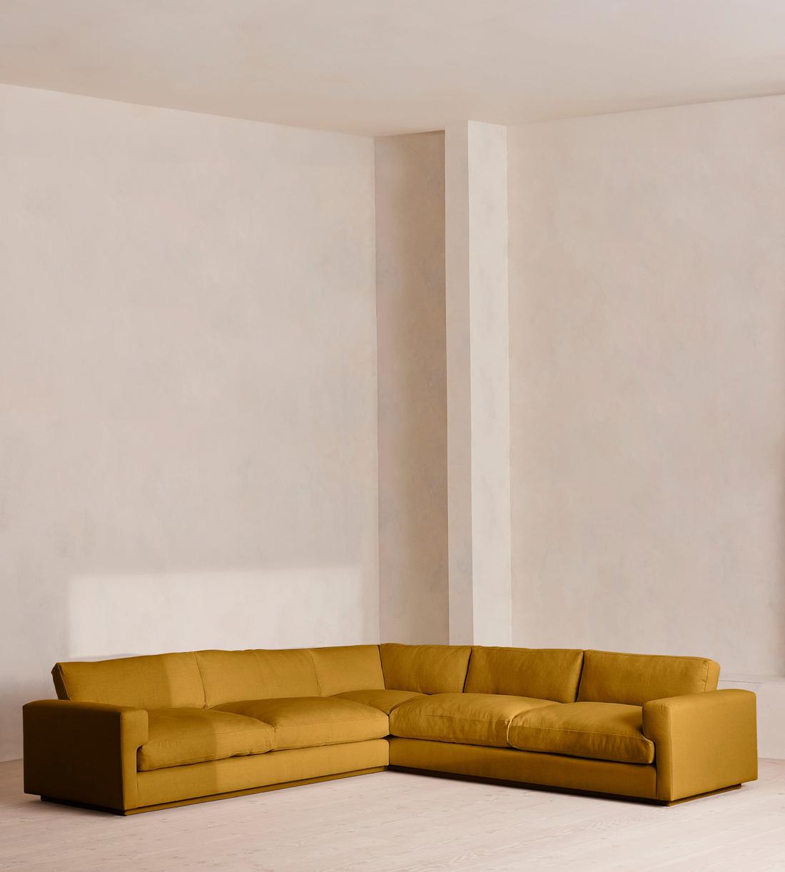 Mossley Corner Sofa - Linen - Turmeric - US - Listing - Image 2