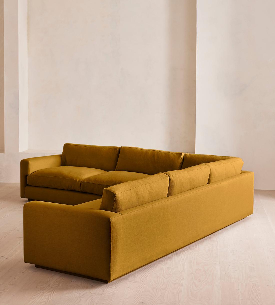 Mossley Corner Sofa - Linen - Turmeric - US - Images - Image 3