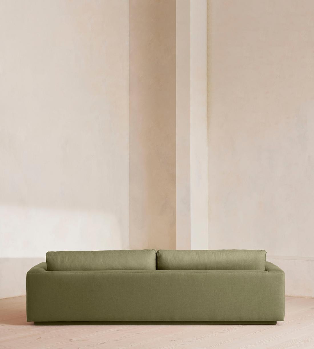 Mossley Four Seater Sofa - Linen - Sage - Images - Image 4