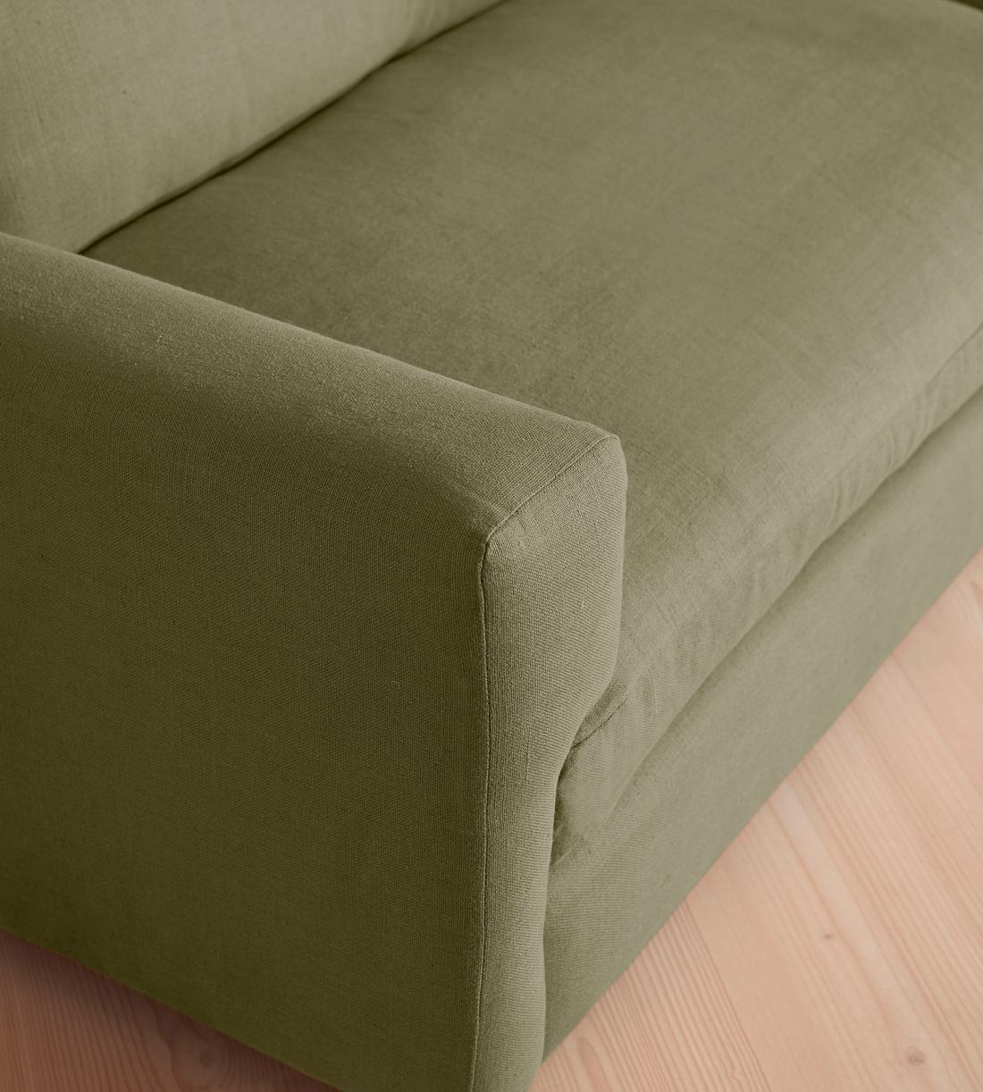 Mossley Four Seater Sofa - Linen - Sage - Images - Image 5
