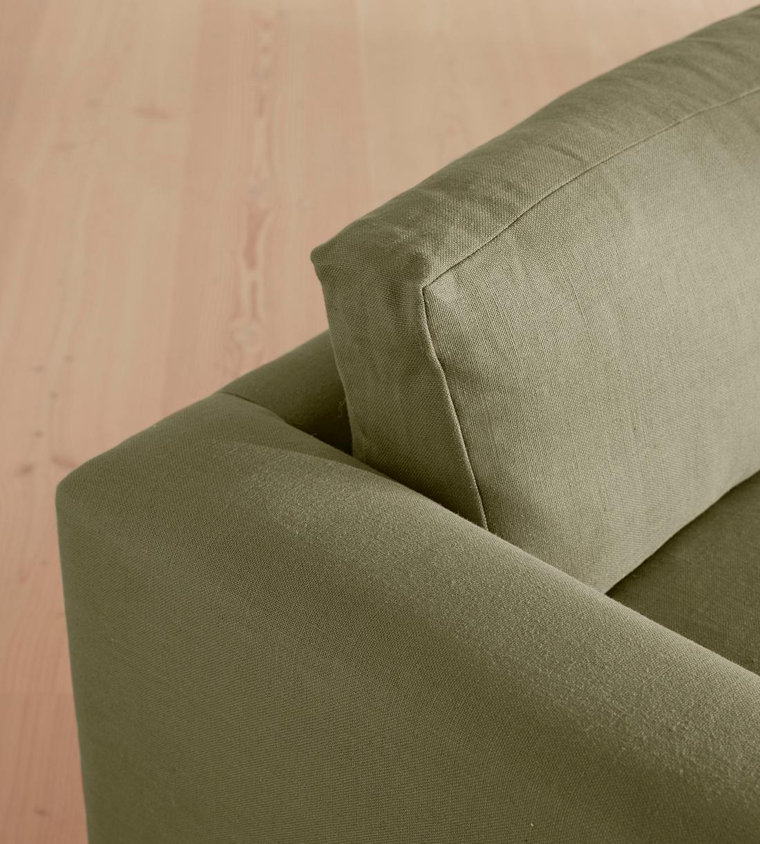 Mossley Four Seater Sofa - Linen - Sage - Images - Image 6