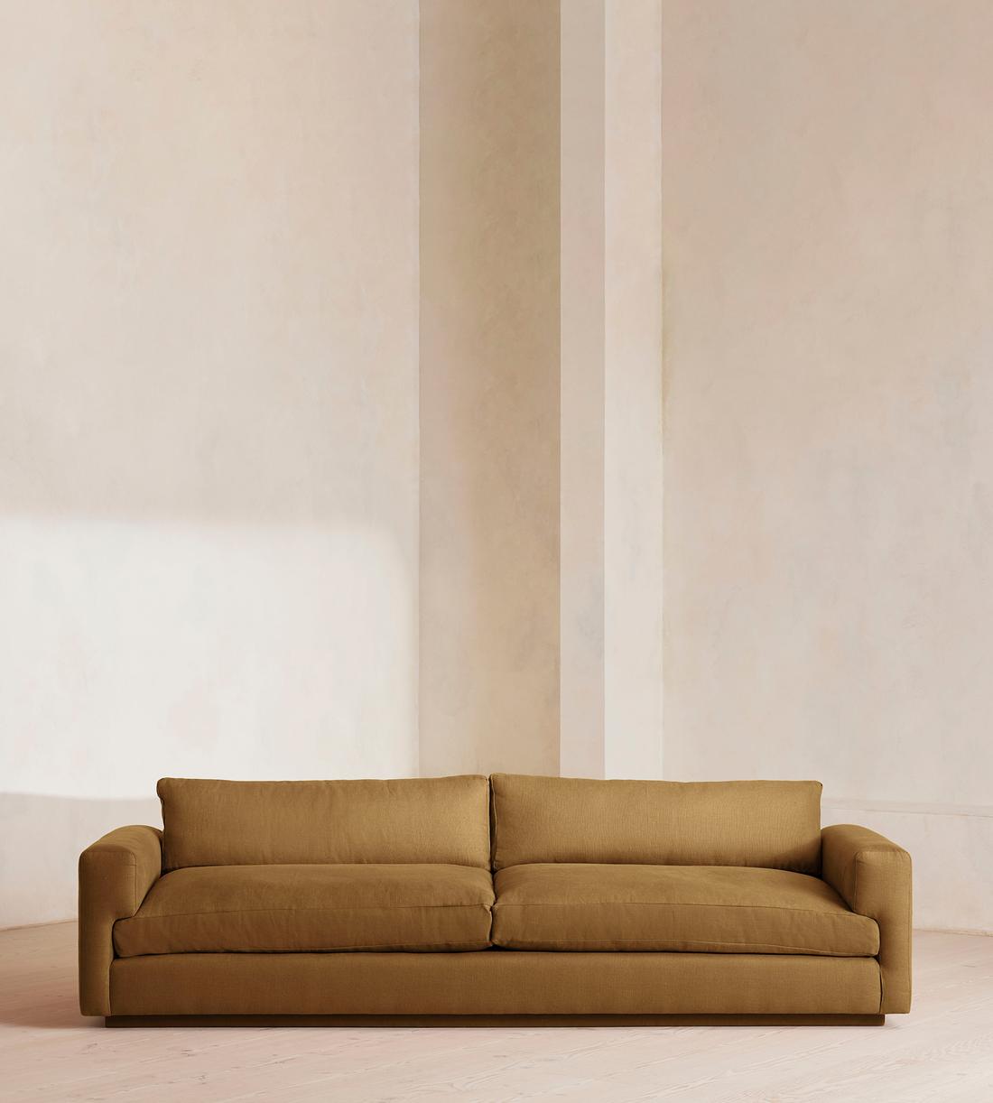 Mossley Four Seater Sofa - Linen - Ochre - Listing - Image 1