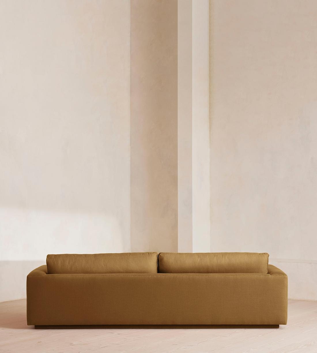 Mossley Four Seater Sofa - Linen - Ochre - Images - Image 4