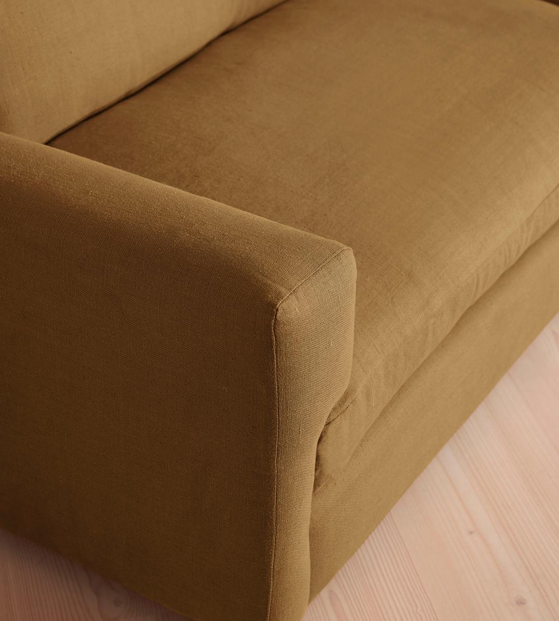 Mossley Four Seater Sofa - Linen - Ochre - Images - Image 5