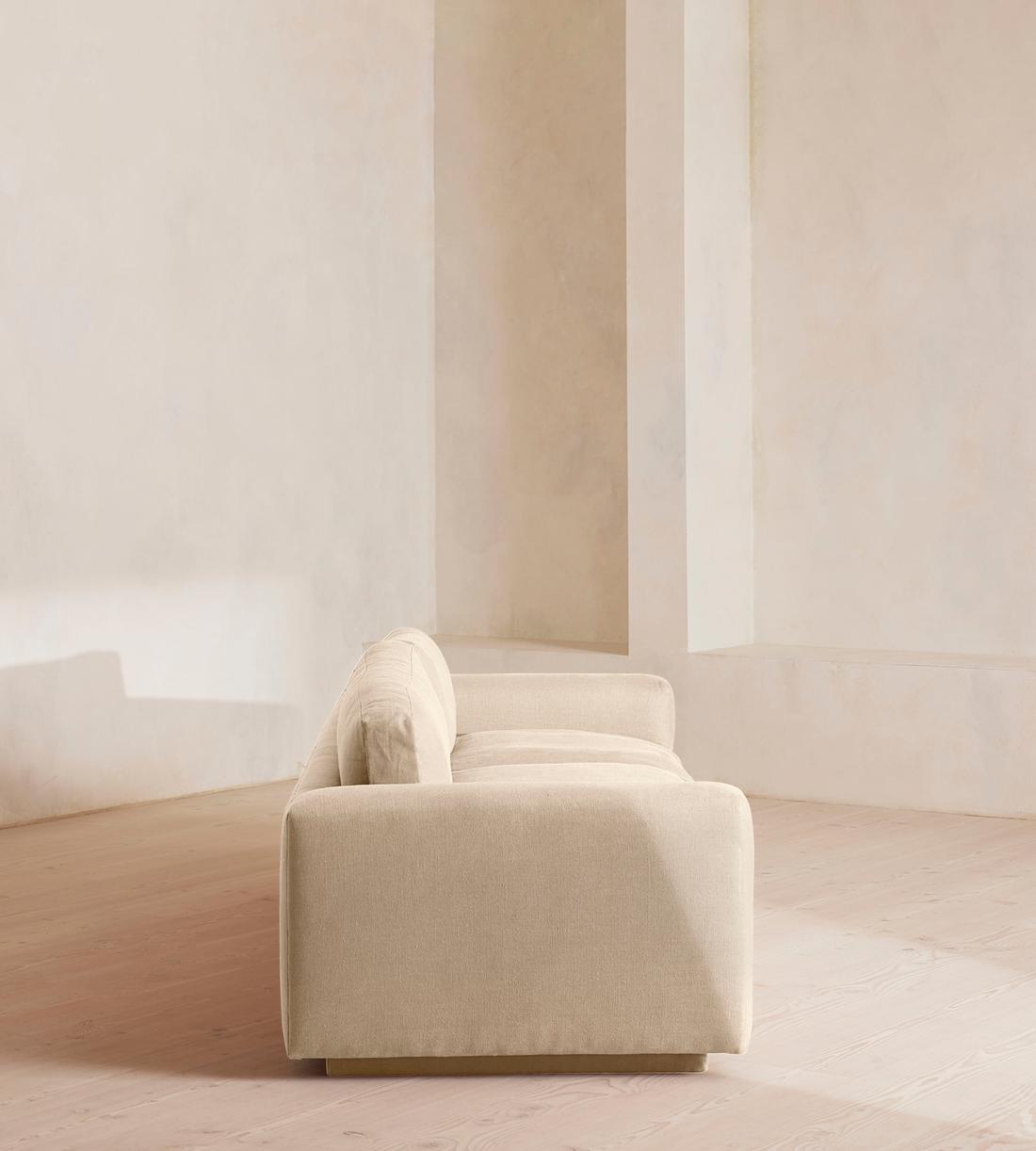 Mossley Four Seater Sofa - Linen - Bisque - Images - Image 3