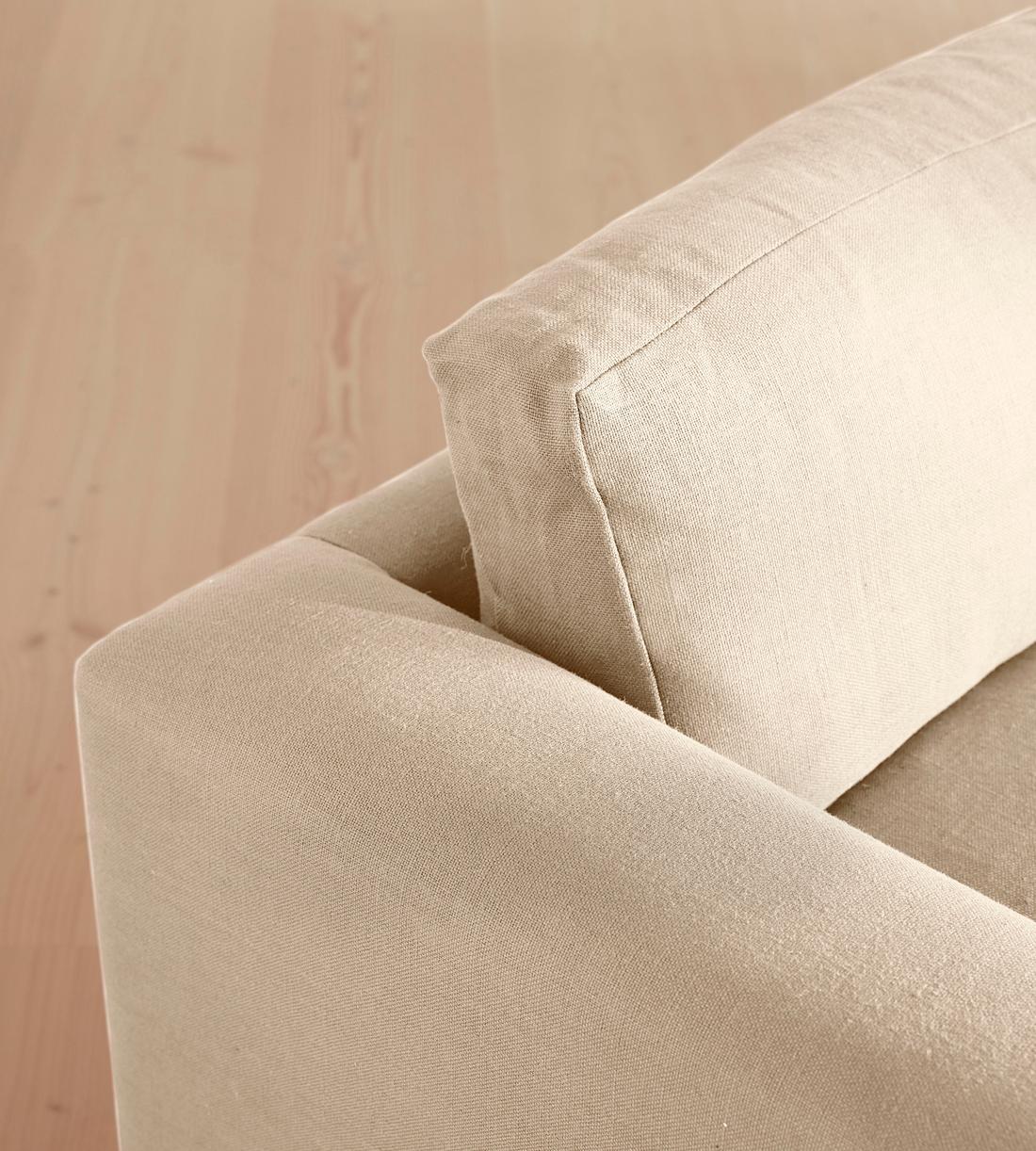 Mossley Four Seater Sofa - Linen - Bisque - Images - Image 6