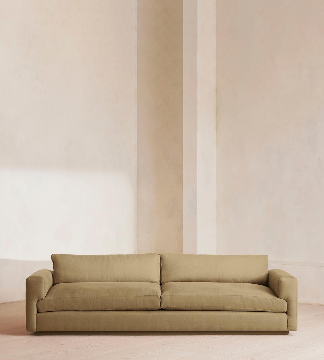 Mossley Four Seater Sofa - Linen - Wheat - Listing - Image 1